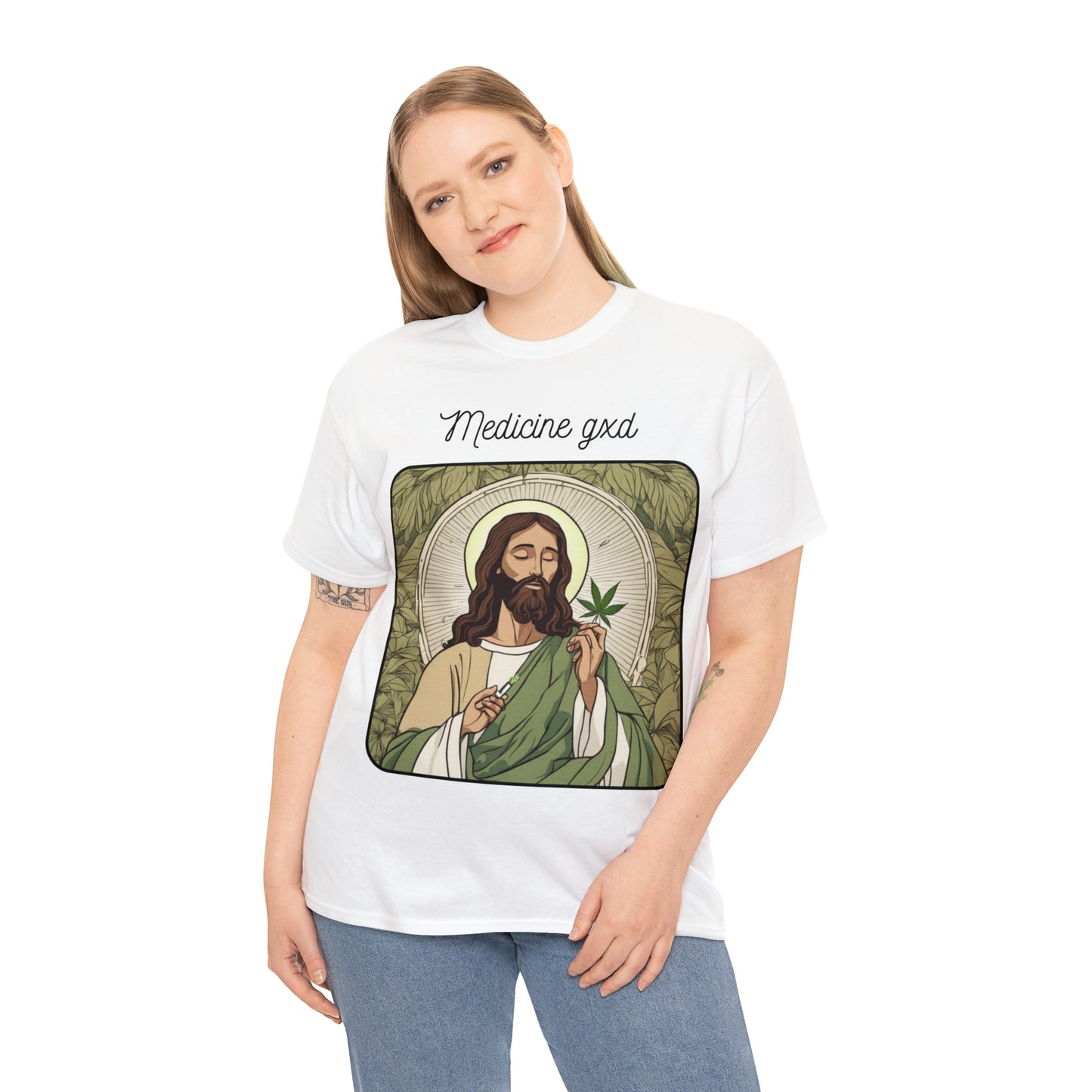 Unisex Heavy Cotton Tee Cannabis Enthusiast Medicine Woman Series No. 4