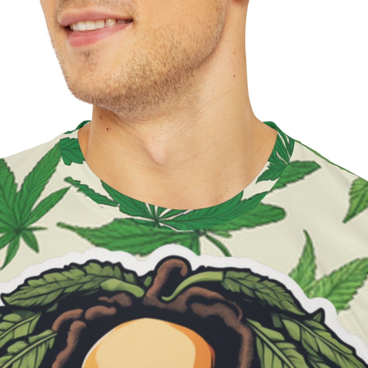 Men's Polyester Tee (AOP) rasta bob cannabis enthusiast