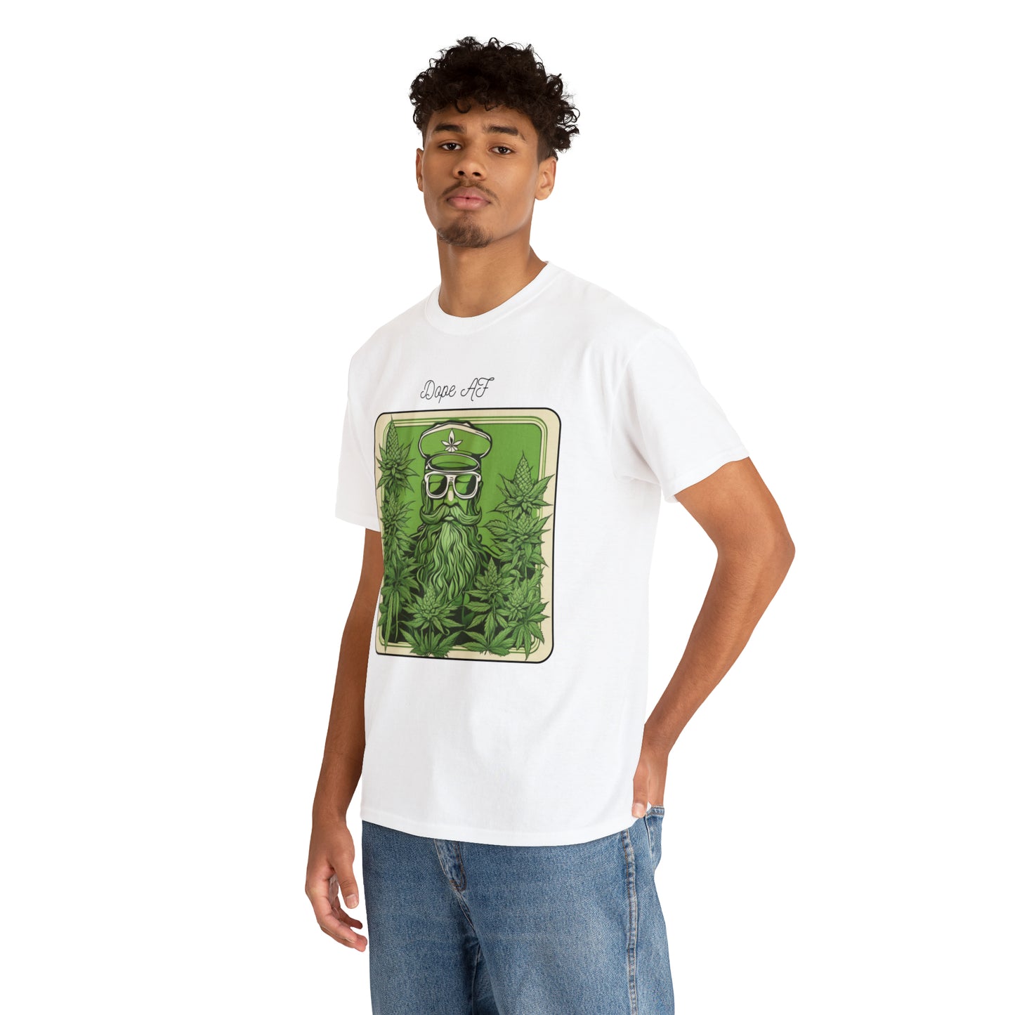 Unisex Heavy Cotton Tee Cannabis Enthusiast Series Dope AF