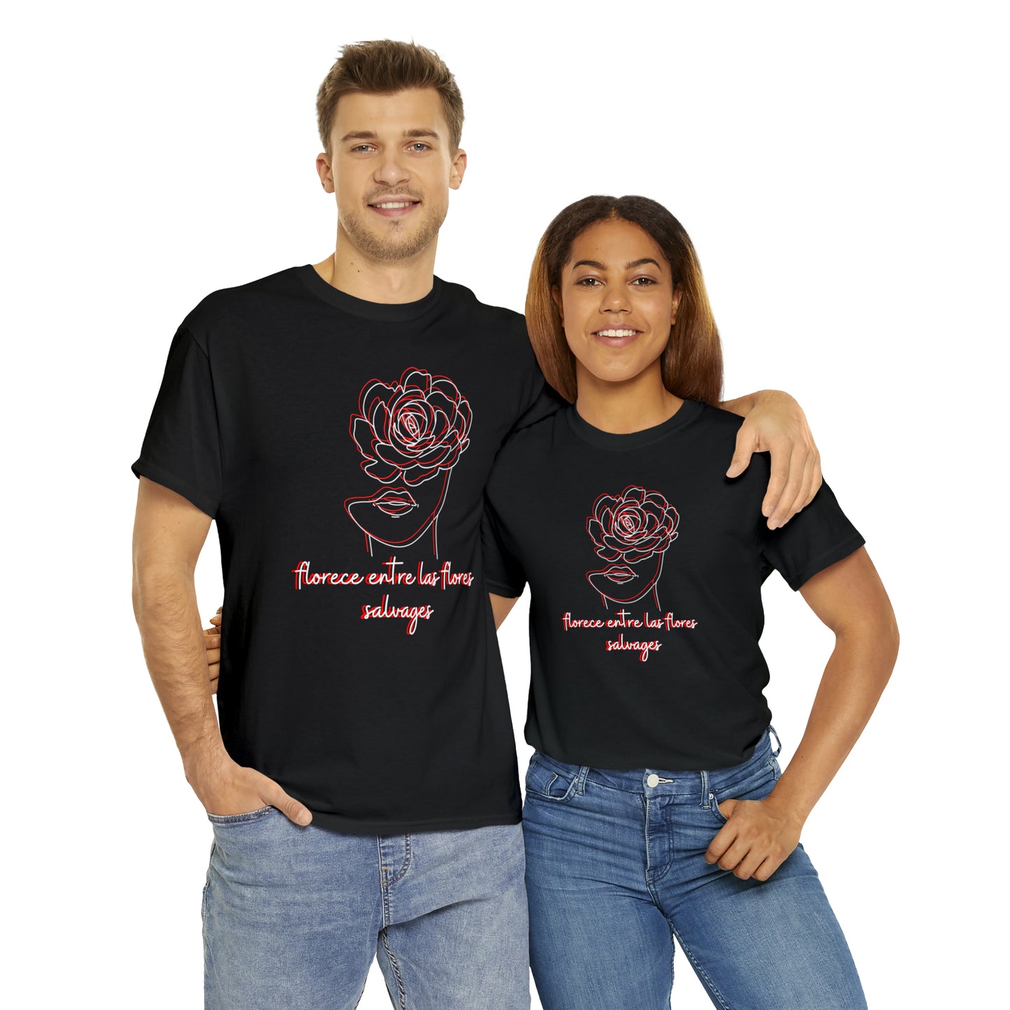 Florece Entre Flores Salvages Graphic Tshirt Unisex Heavy Cotton Tee
