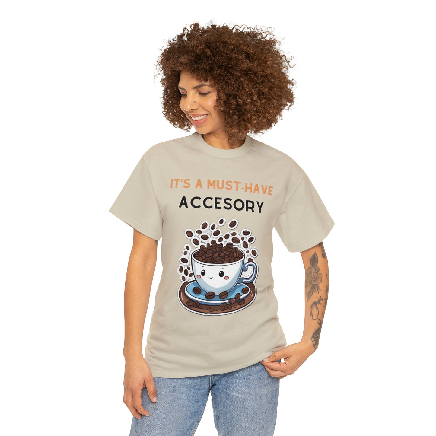 Unisex Heavy Cotton Tee Coffee Must-Have Accesory