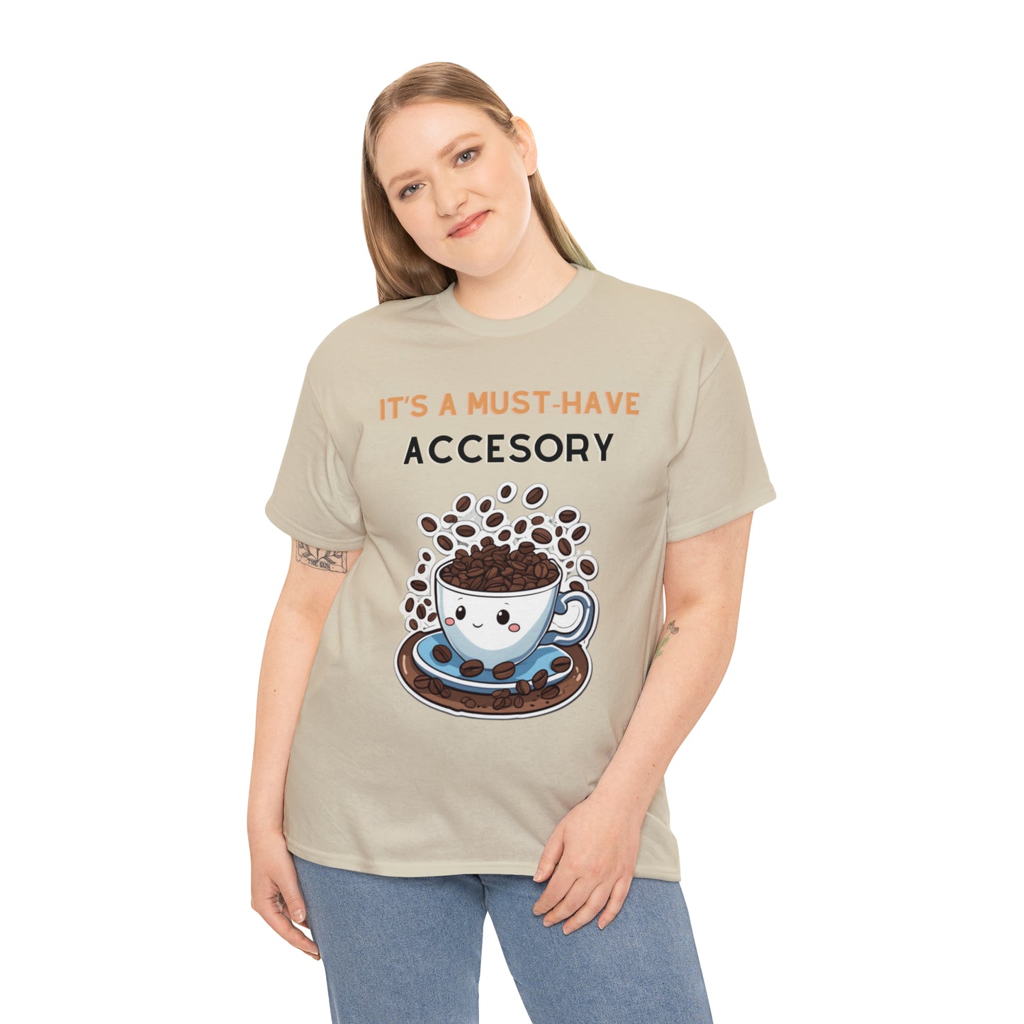 Unisex Heavy Cotton Tee Coffee Must-Have Accesory