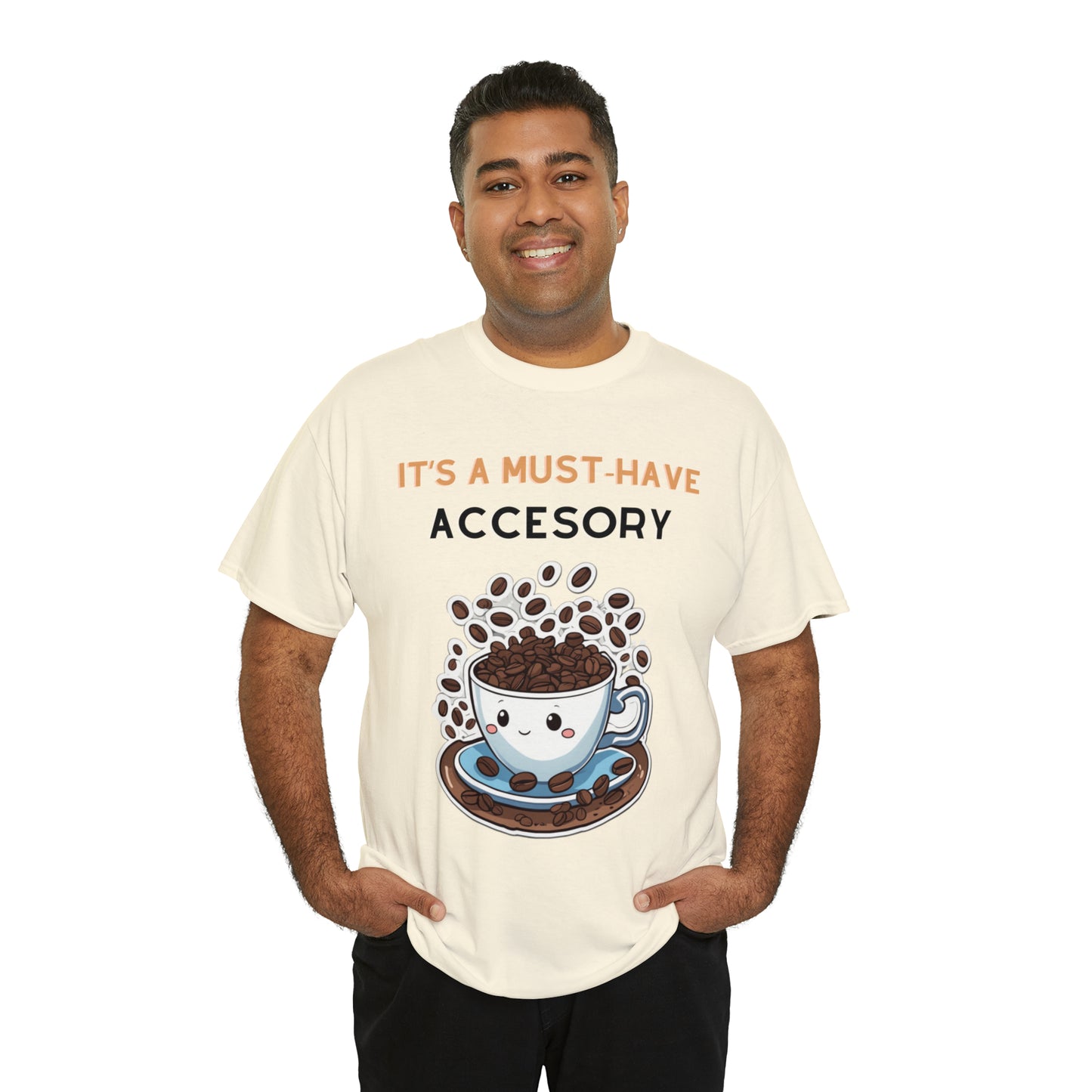 Unisex Heavy Cotton Tee Coffee Must-Have Accesory