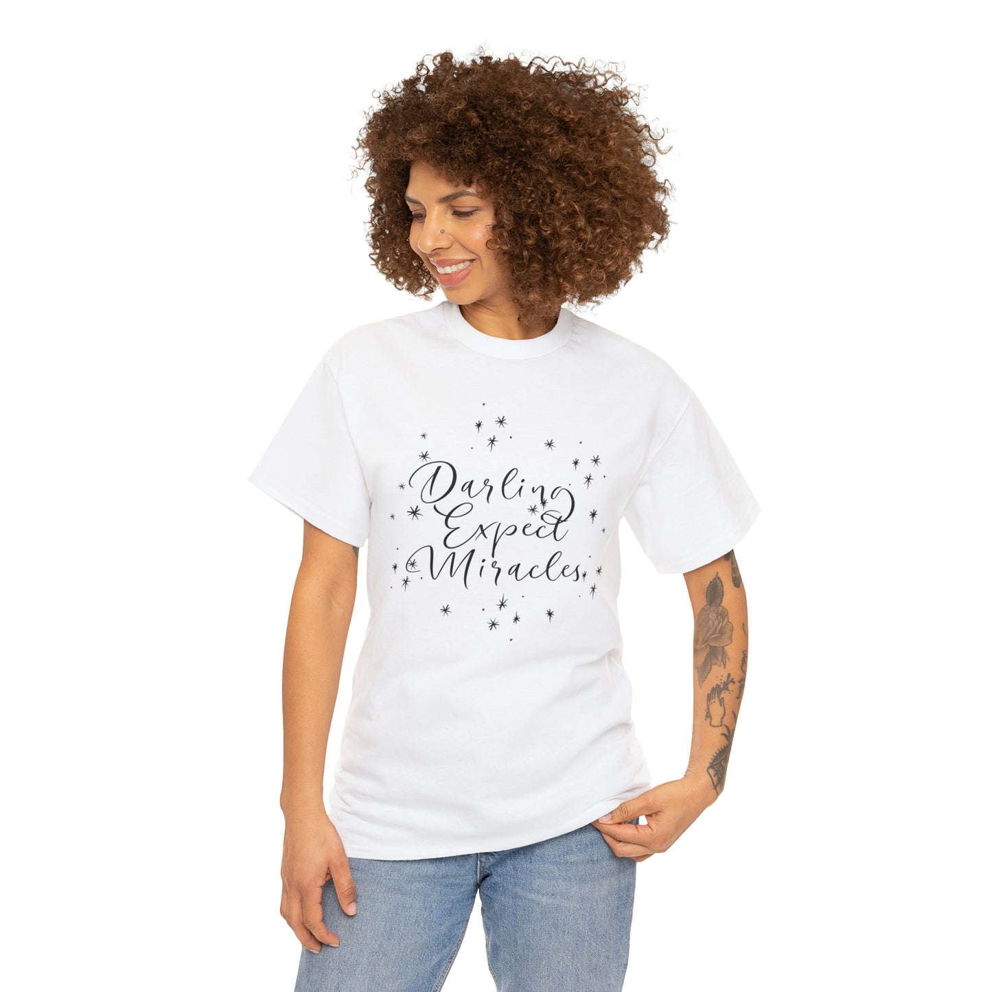 Darling Expect Miracles Graphic Tshirt Unisex Heavy Cotton Tee