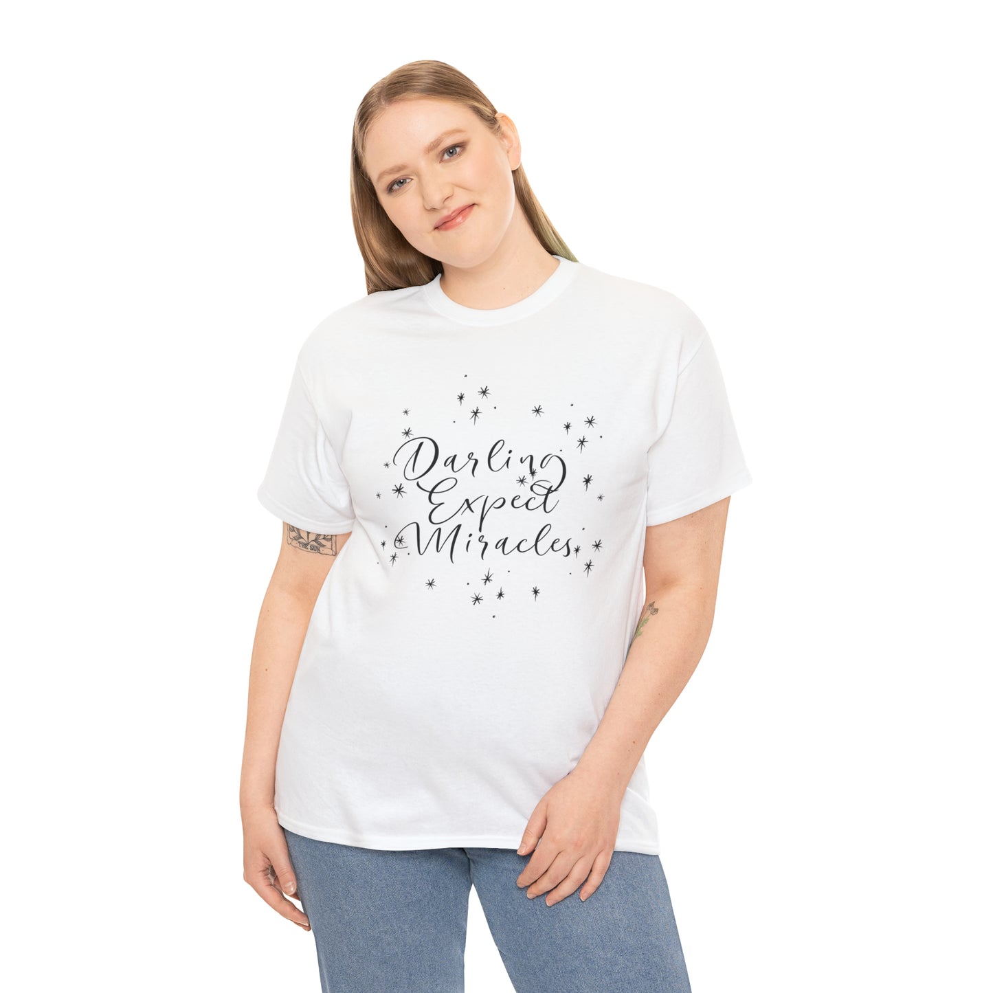 Darling Expect Miracles Graphic Tshirt Unisex Heavy Cotton Tee