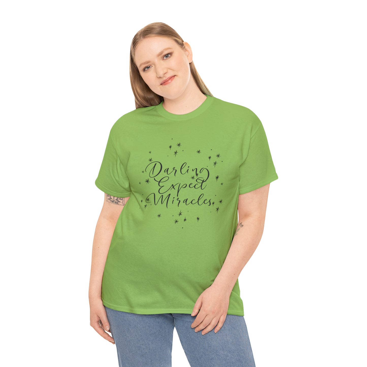 Darling Expect Miracles Graphic Tshirt Unisex Heavy Cotton Tee