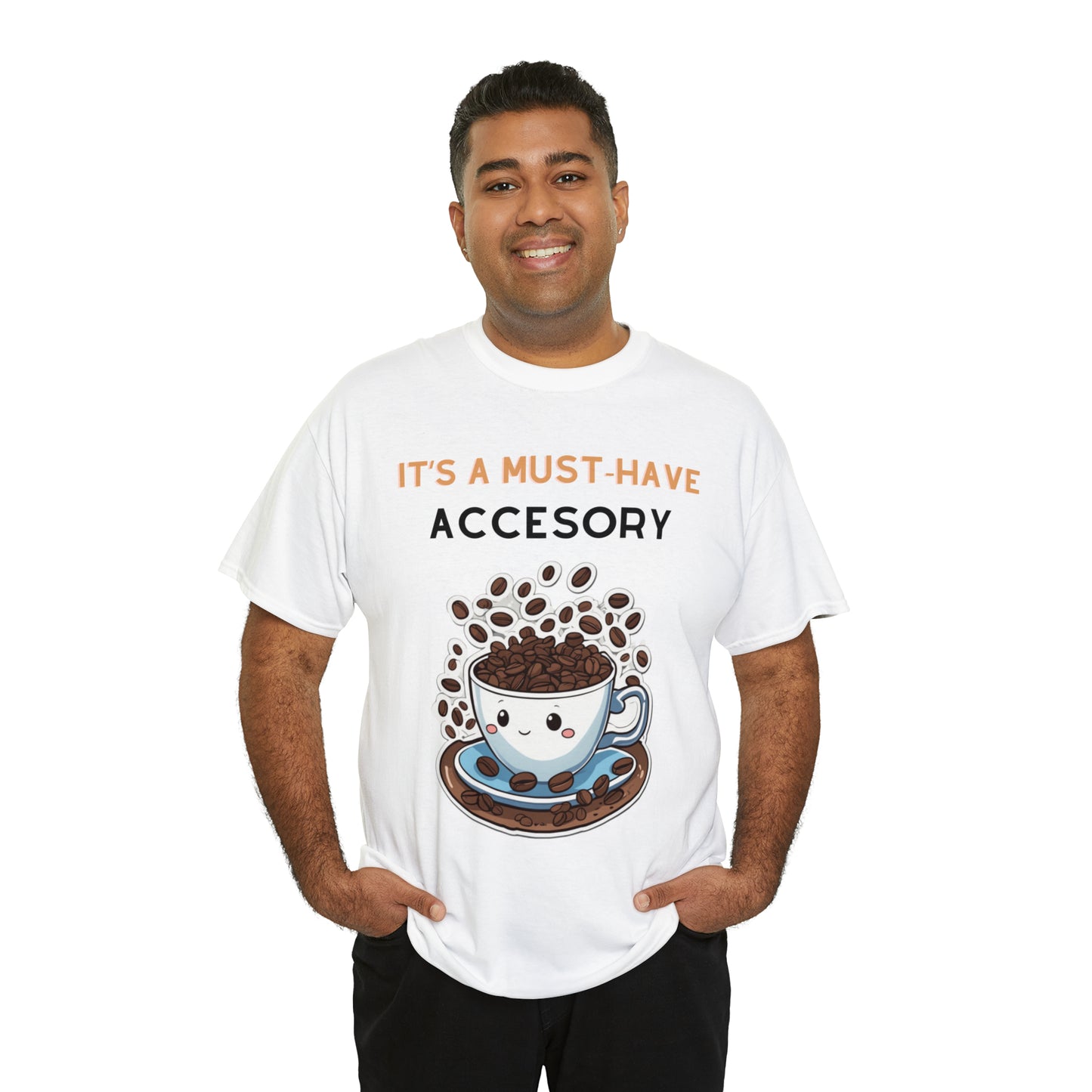Unisex Heavy Cotton Tee Coffee Must-Have Accesory