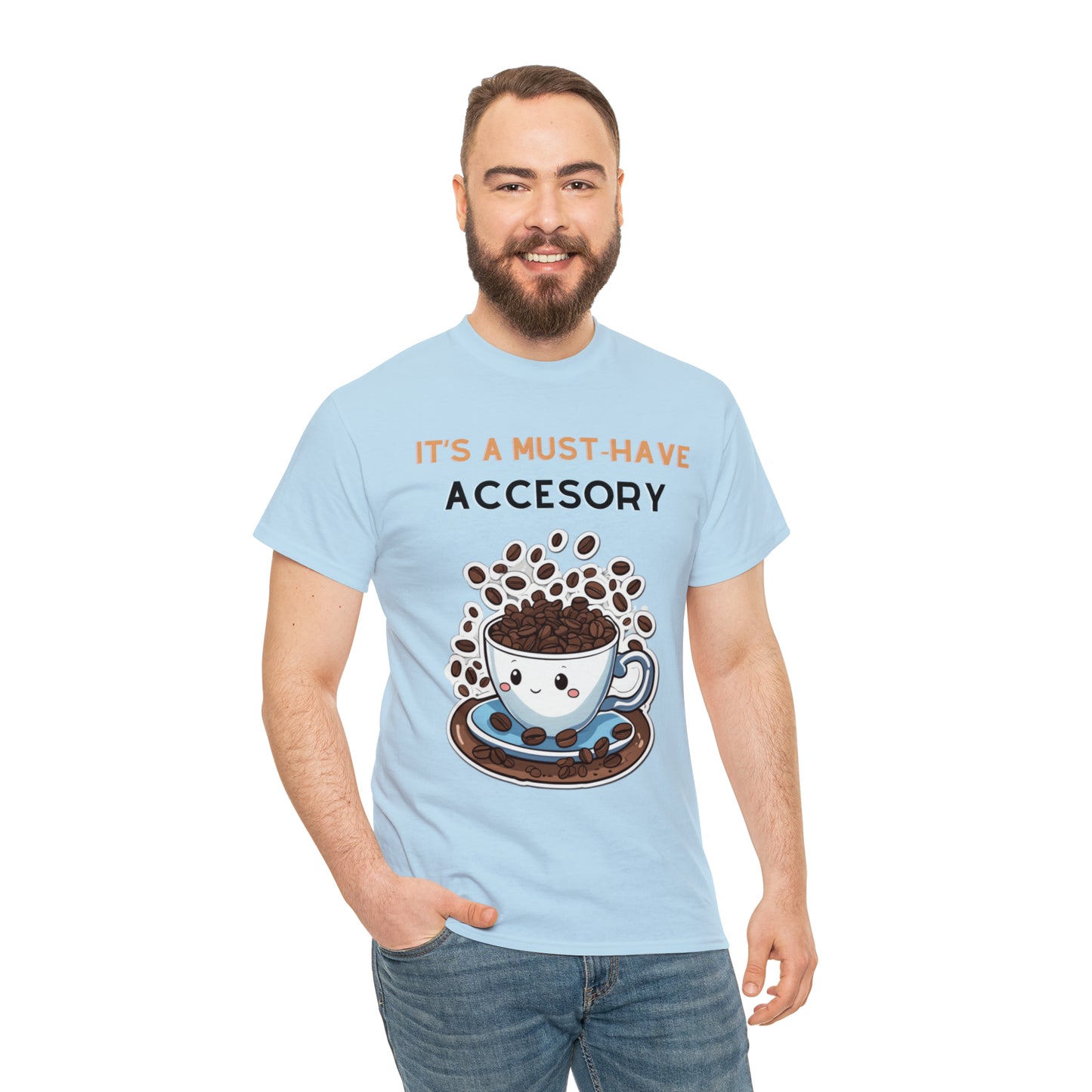 Unisex Heavy Cotton Tee Coffee Must-Have Accesory