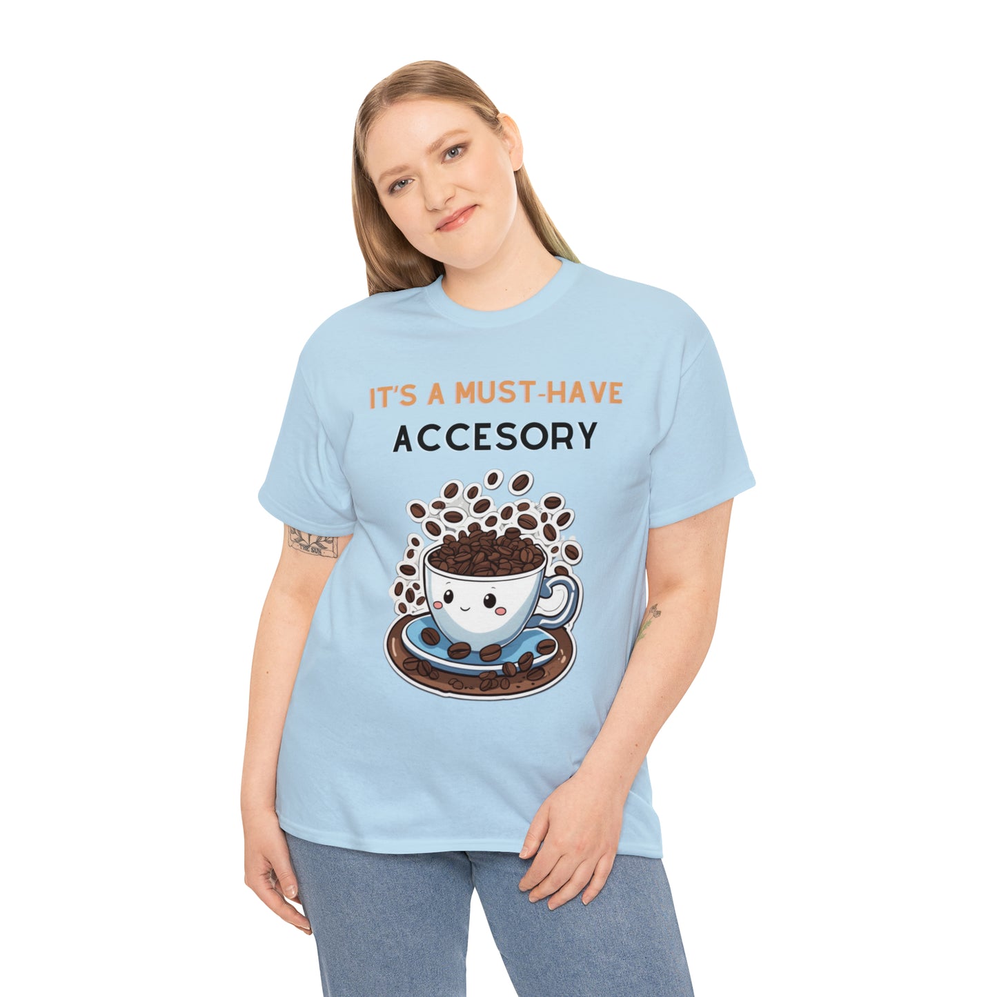 Unisex Heavy Cotton Tee Coffee Must-Have Accesory