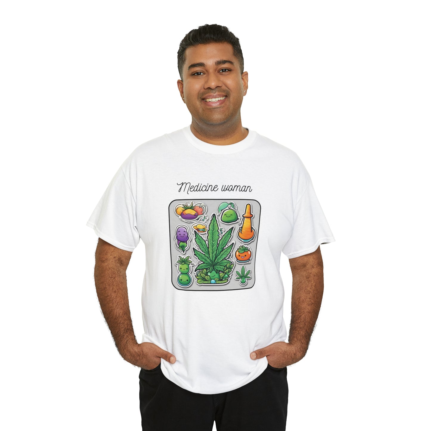 Unisex Heavy Cotton Tee Cannabis Enthusiast Medicine Woman Series No. 9
