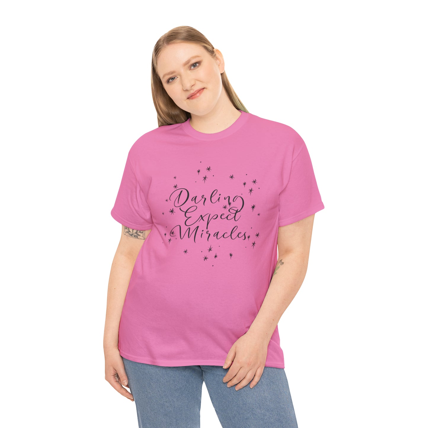 Darling Expect Miracles Graphic Tshirt Unisex Heavy Cotton Tee