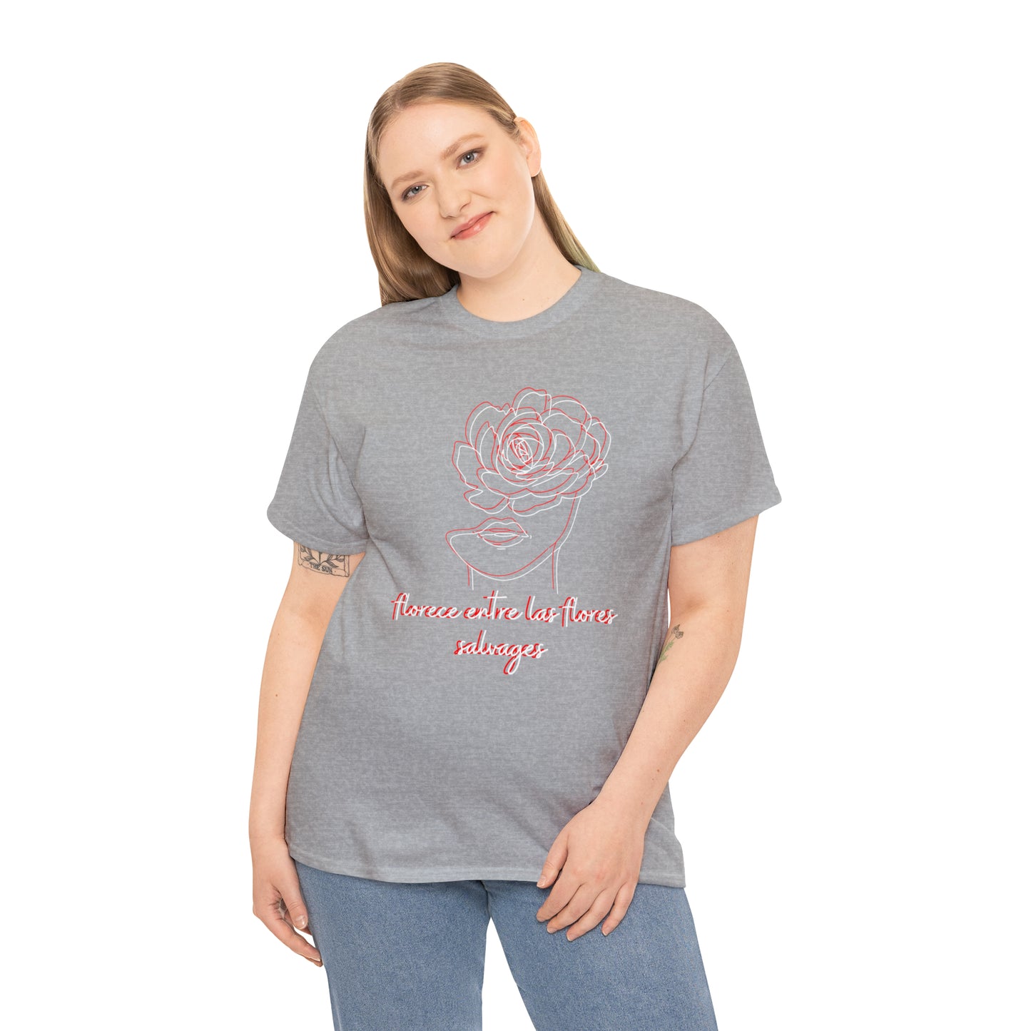 Florece Entre Flores Salvages Graphic Tshirt Unisex Heavy Cotton Tee