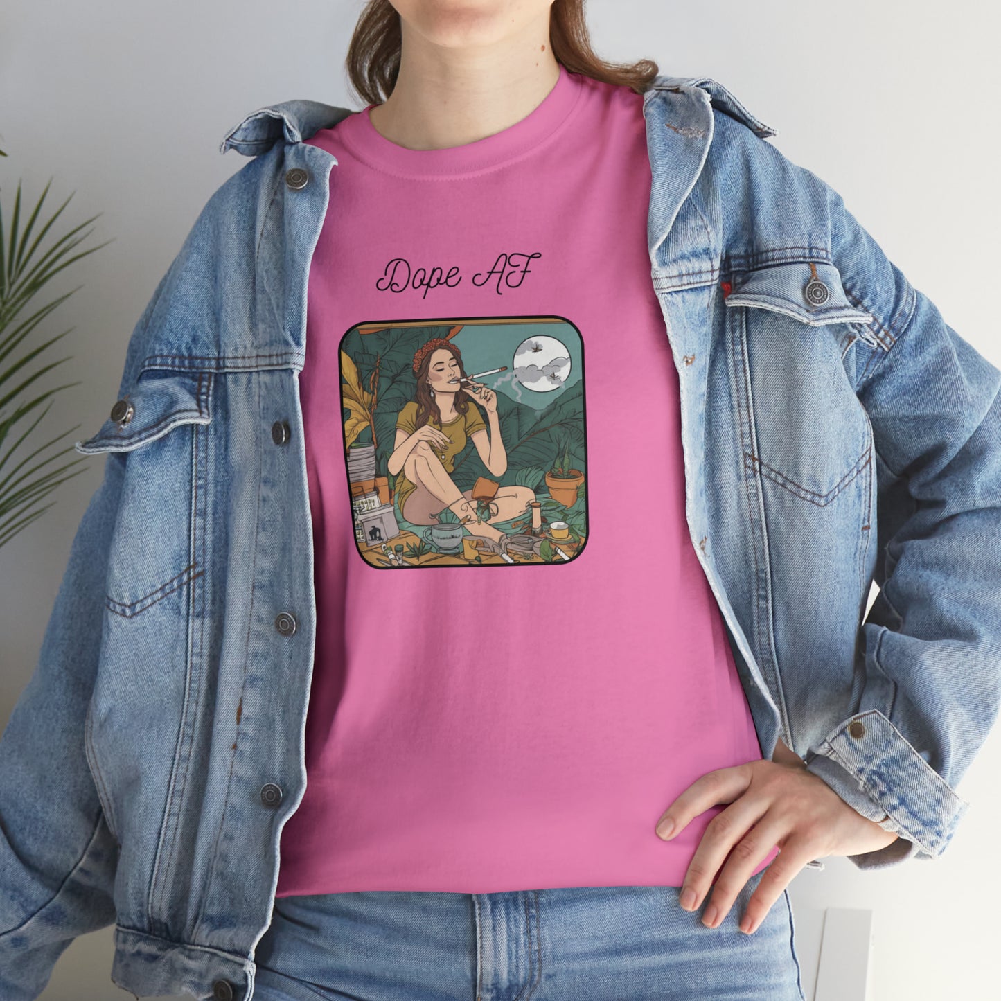 Unisex Heavy Cotton Tee Cannabis Enthusiast Series Dope AF