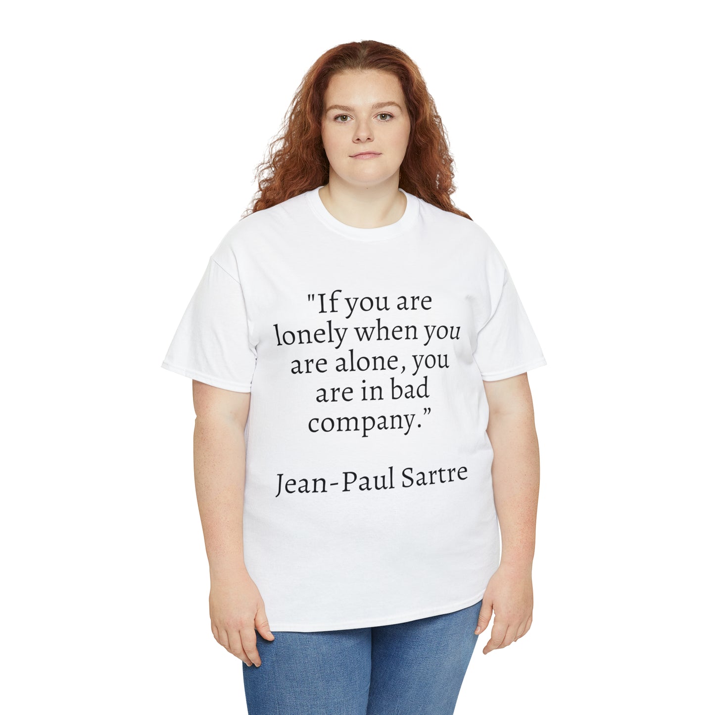 Unisex Heavy Cotton Tee Quotes Jean-Paul Sartre
