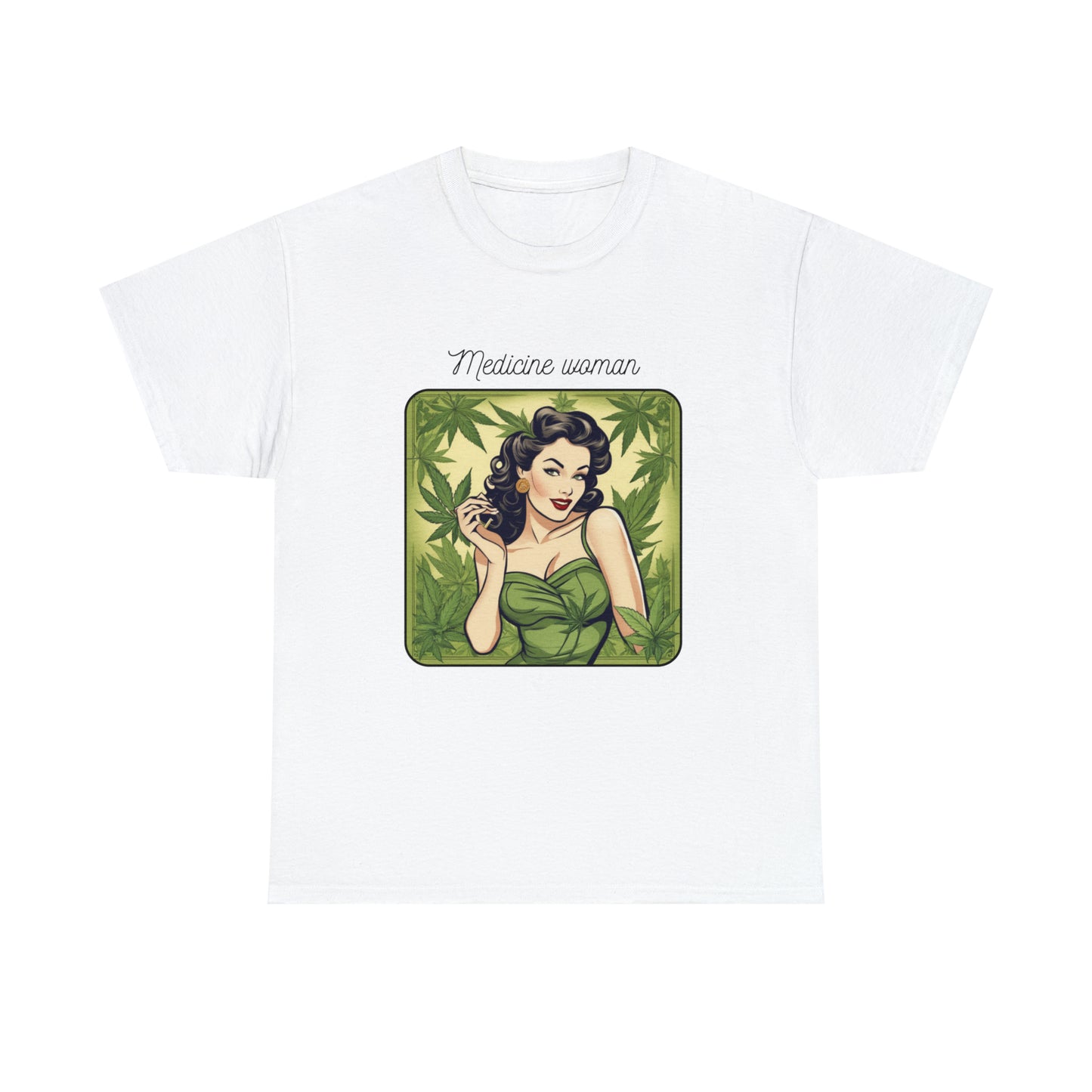 Unisex Heavy Cotton Tee Cannabis Enthusiast Medicine Woman Series No. 11