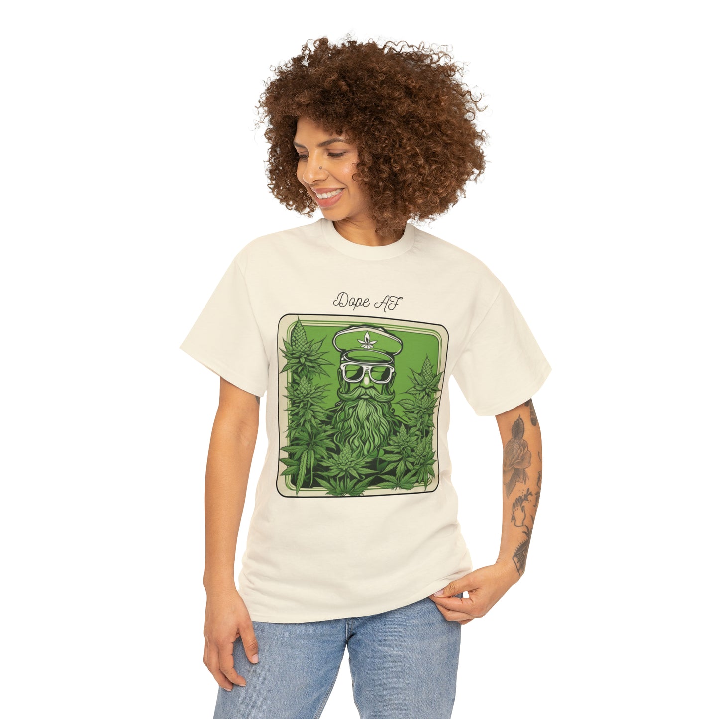 Unisex Heavy Cotton Tee Cannabis Enthusiast Series Dope AF