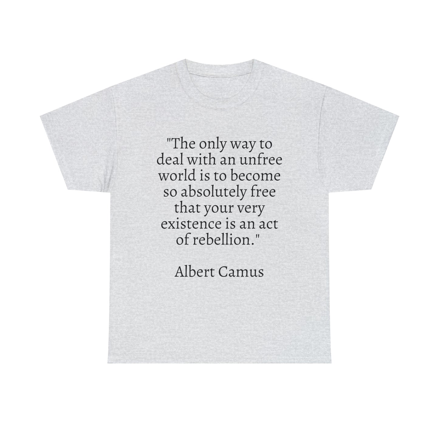 Unisex Heavy Cotton Tee Quotes Albert Camus