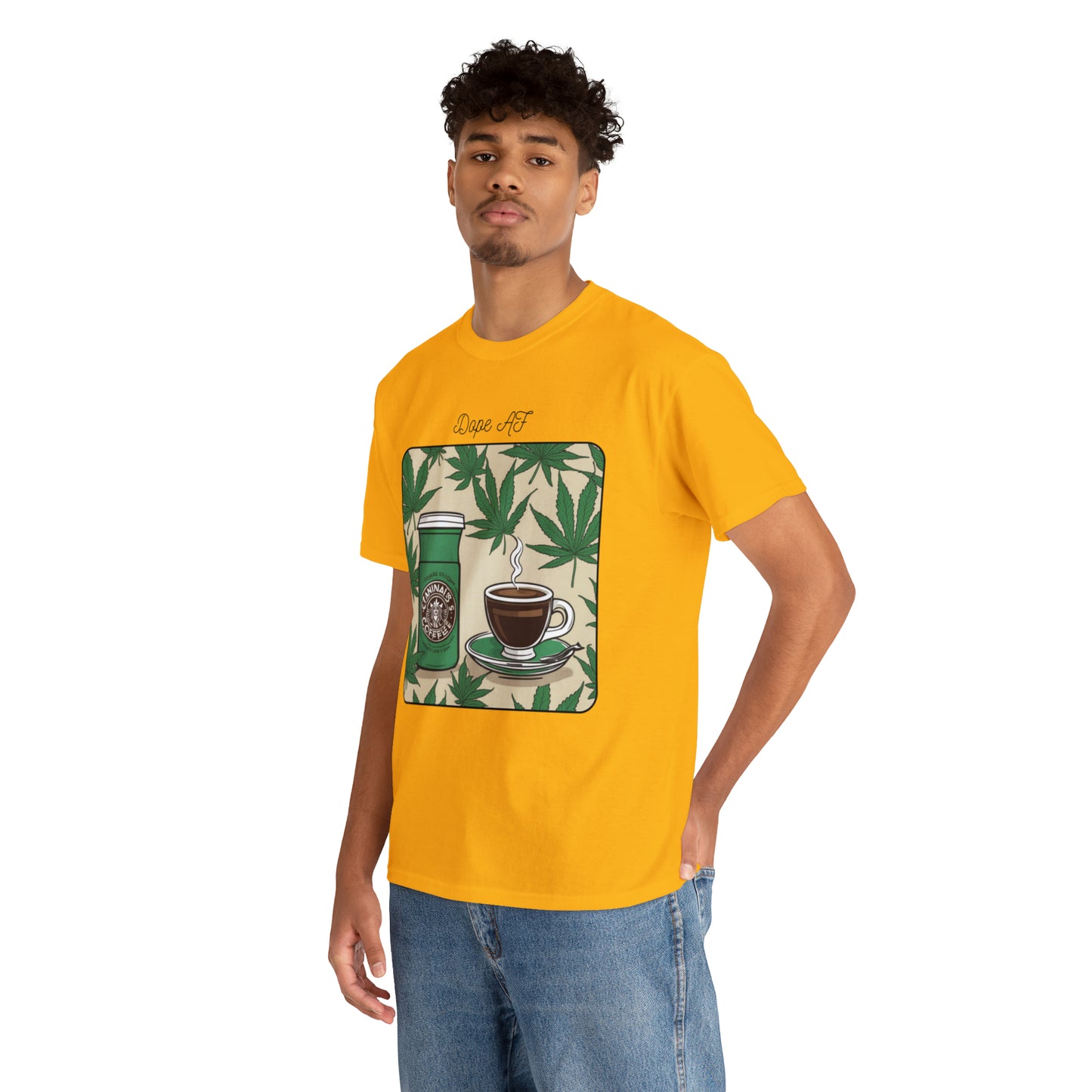 Unisex Heavy Cotton Tee Cannabis Enthusiast Series Dope AF