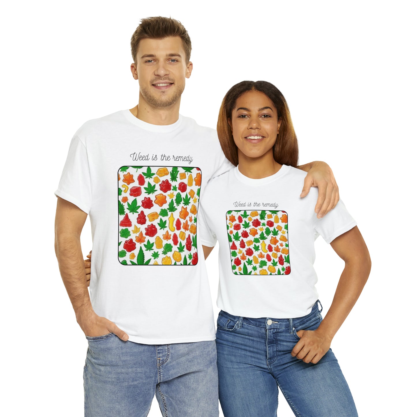 Unisex Heavy Cotton Tee Cannabis Enthusiast Series No. 20 Weed is The Remedy