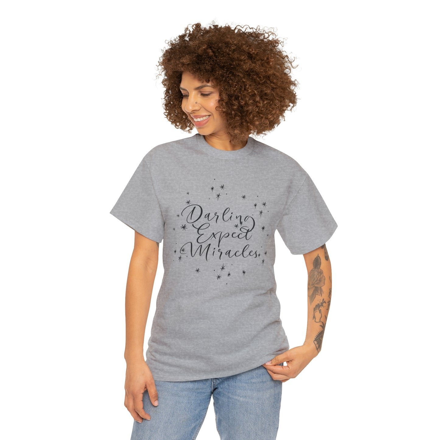Darling Expect Miracles Graphic Tshirt Unisex Heavy Cotton Tee