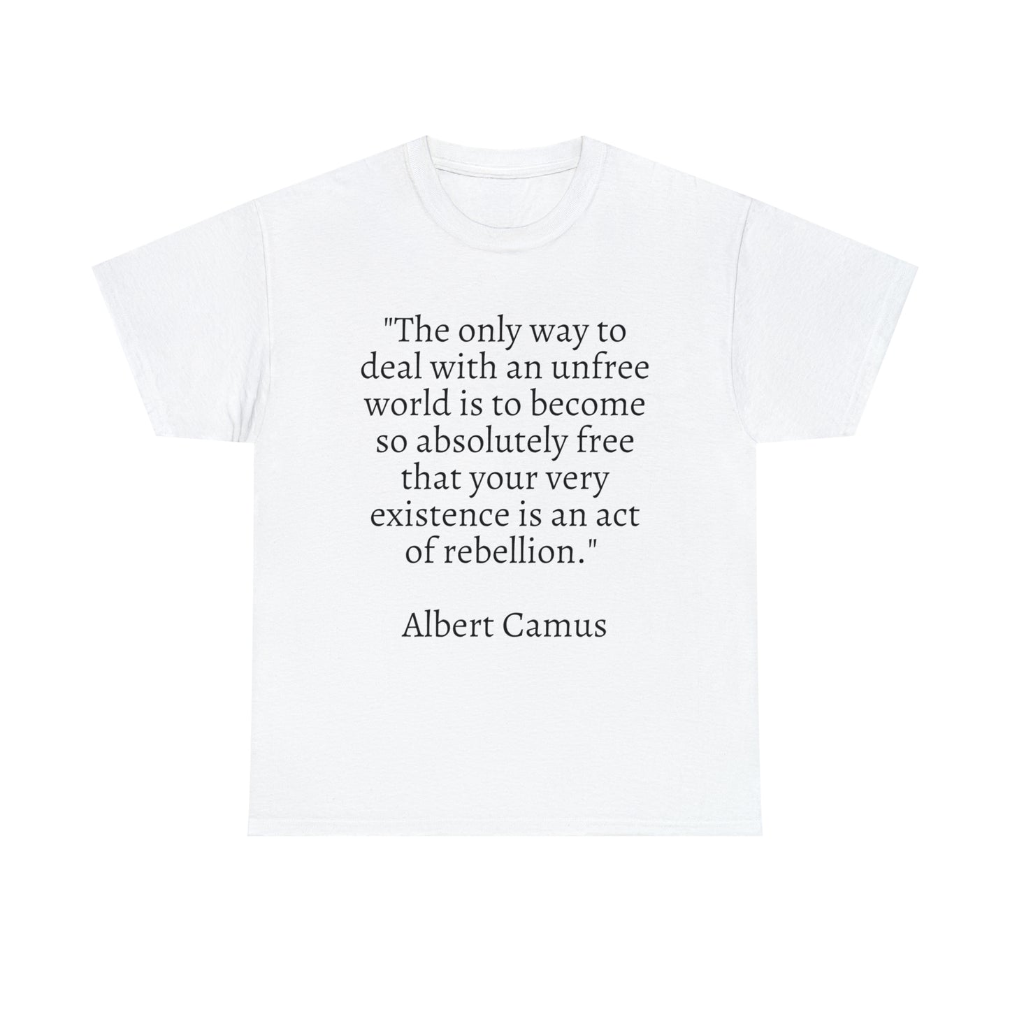 Unisex Heavy Cotton Tee Quotes Albert Camus