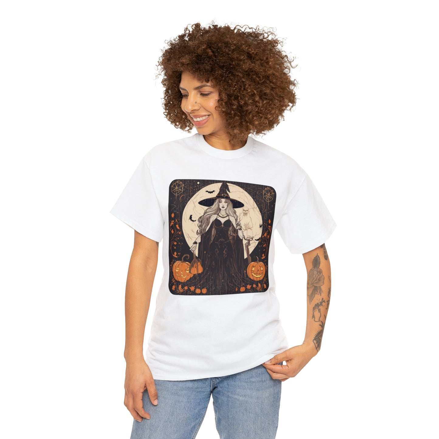 Unisex Heavy Cotton Tee Witchy Autumn Vibes