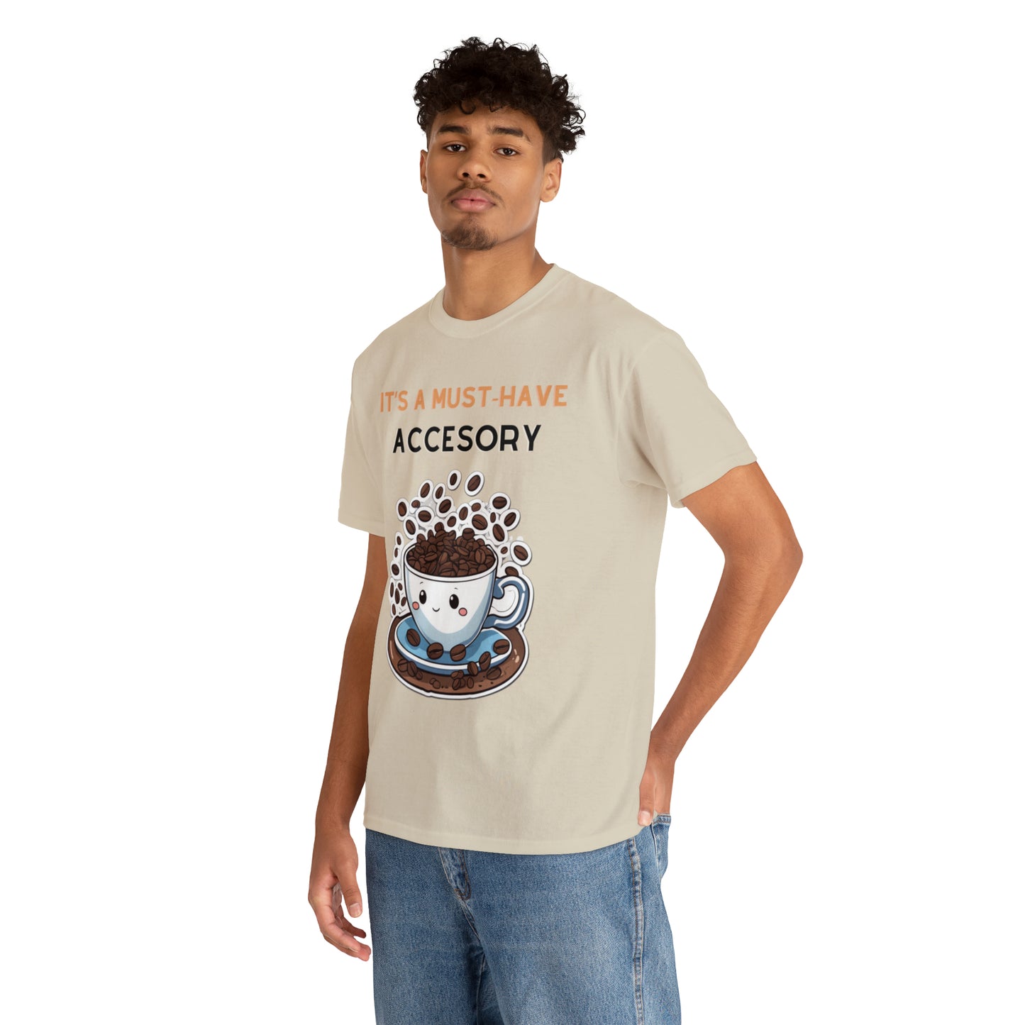 Unisex Heavy Cotton Tee Coffee Must-Have Accesory
