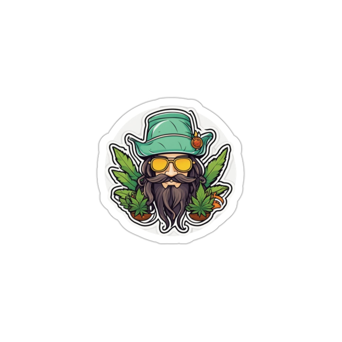 Kiss-Cut Stickers rainbow cannabis enthusiast