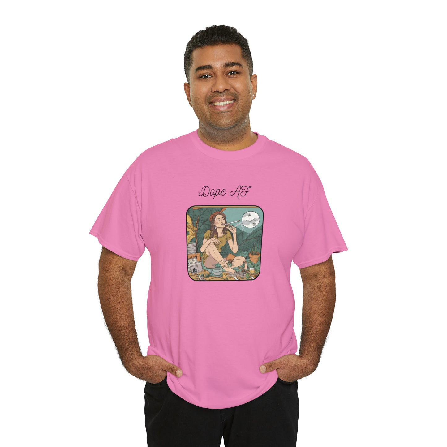 Unisex Heavy Cotton Tee Cannabis Enthusiast Series Dope AF