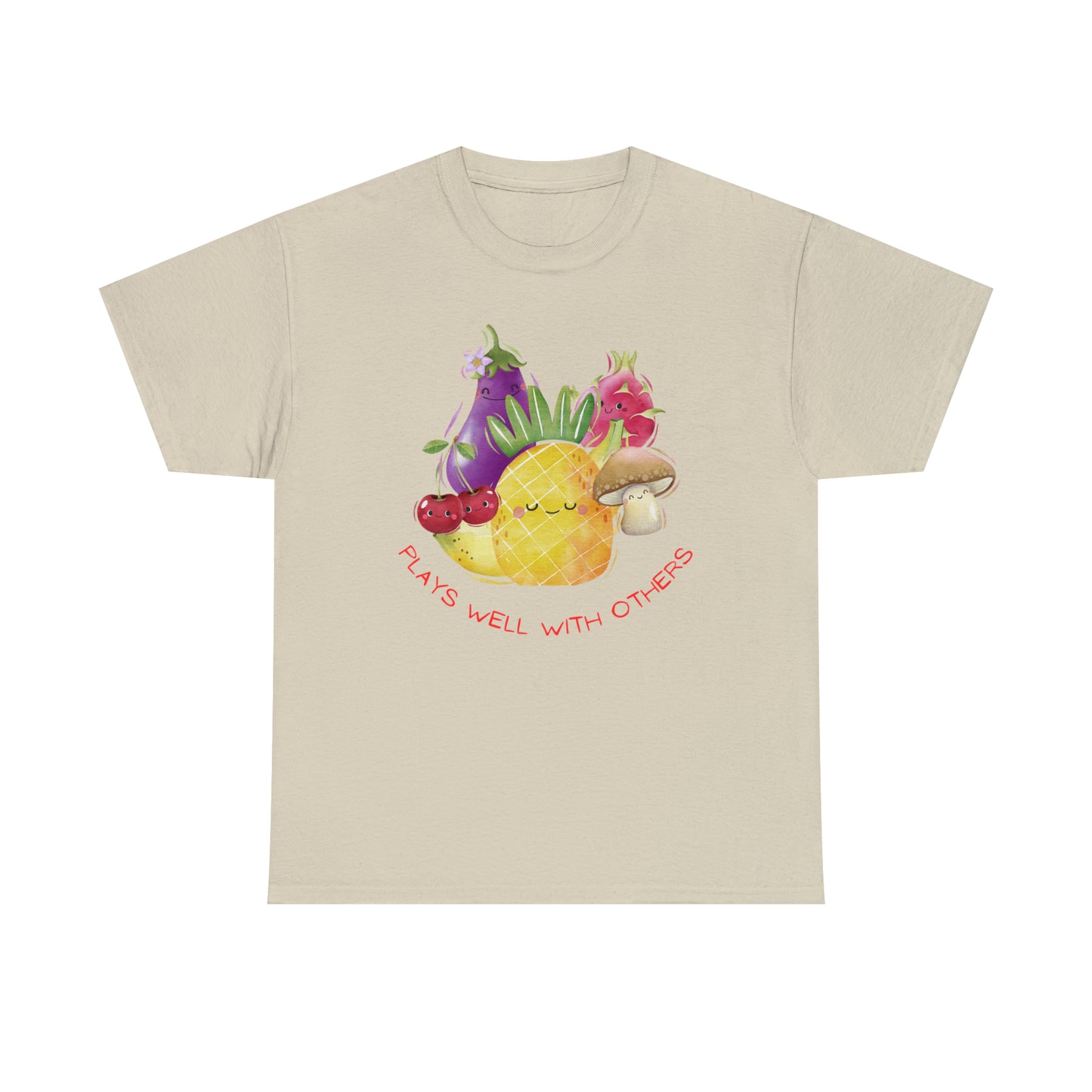 Plays Well With Others Graphic Tshirt Unisex Heavy Cotton Tee