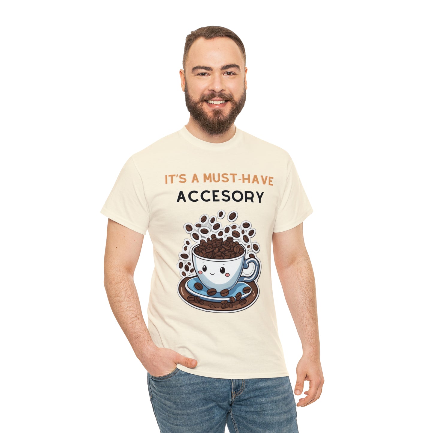 Unisex Heavy Cotton Tee Coffee Must-Have Accesory