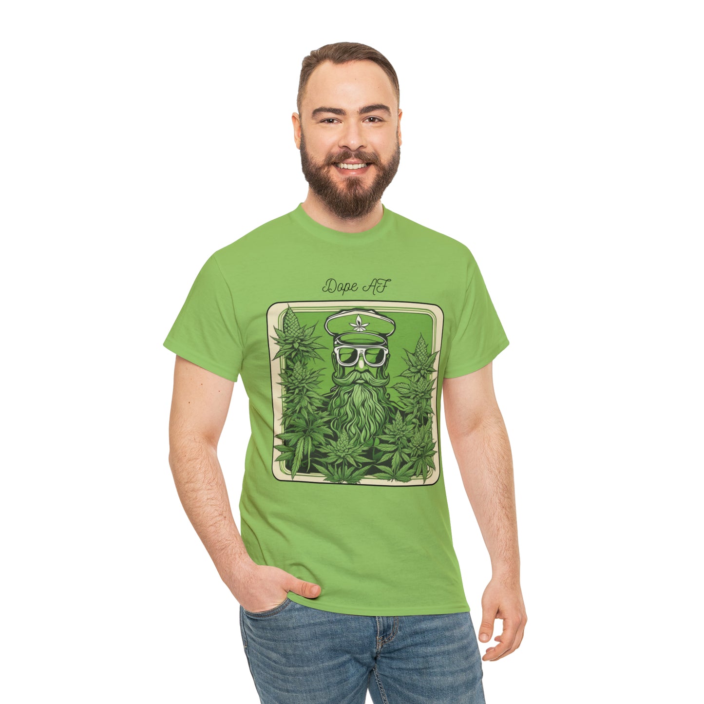 Unisex Heavy Cotton Tee Cannabis Enthusiast Series Dope AF