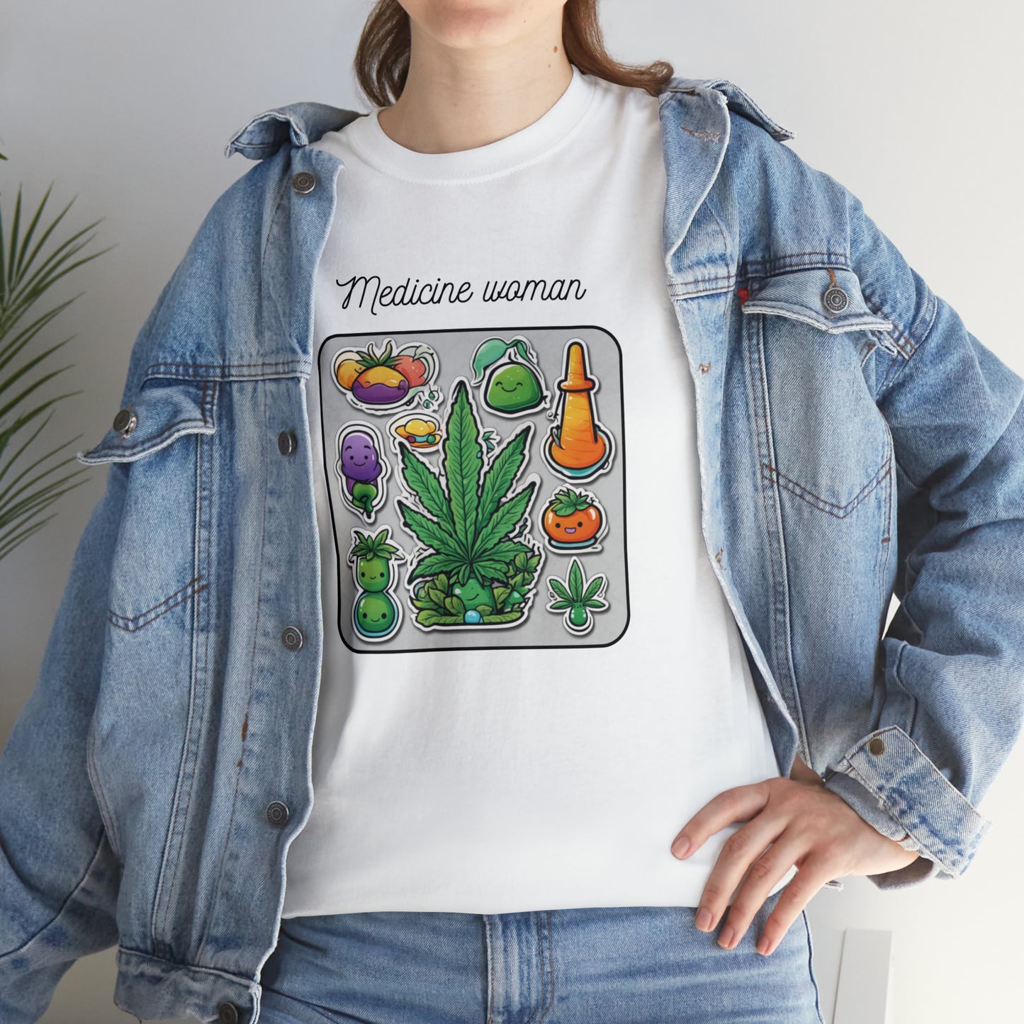 Unisex Heavy Cotton Tee Cannabis Enthusiast Medicine Woman Series No. 9