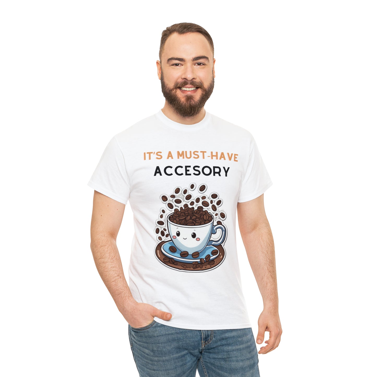 Unisex Heavy Cotton Tee Coffee Must-Have Accesory