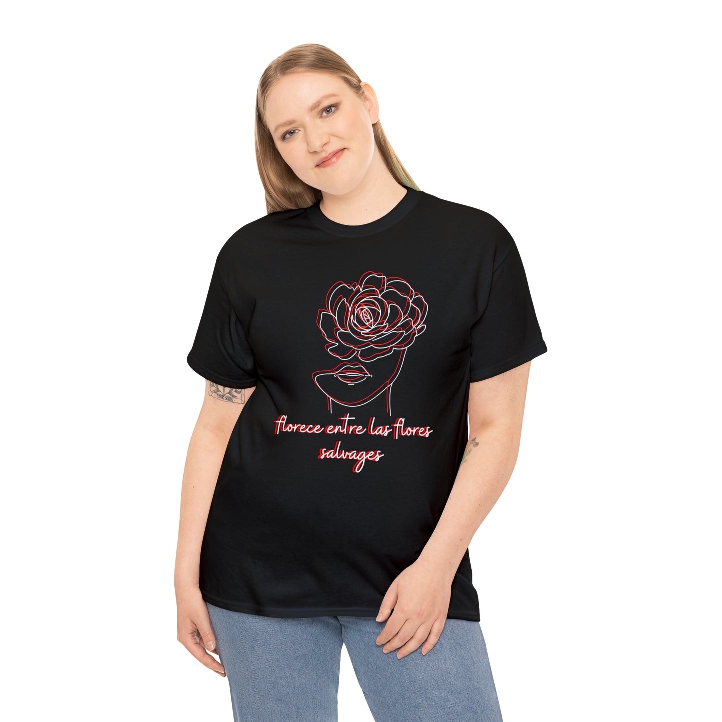 Florece Entre Flores Salvages Graphic Tshirt Unisex Heavy Cotton Tee