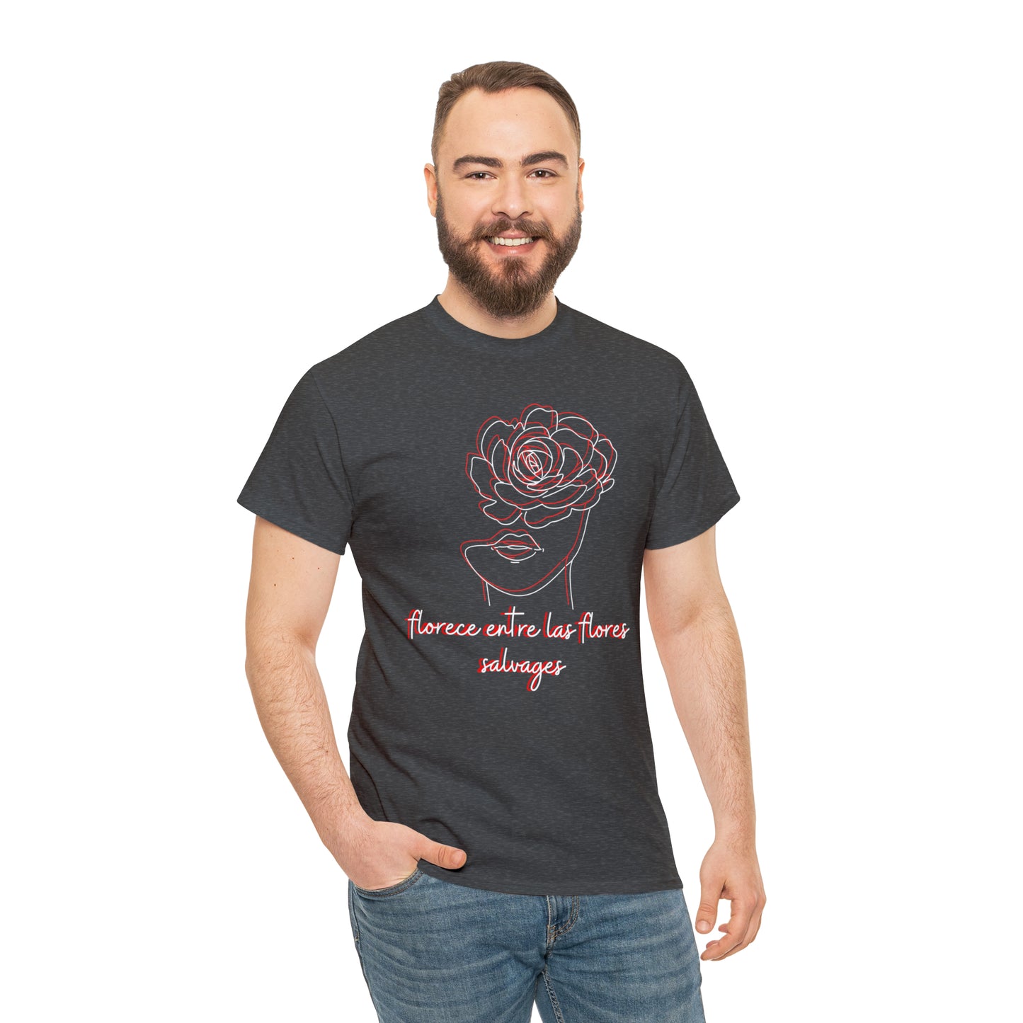 Florece Entre Flores Salvages Graphic Tshirt Unisex Heavy Cotton Tee