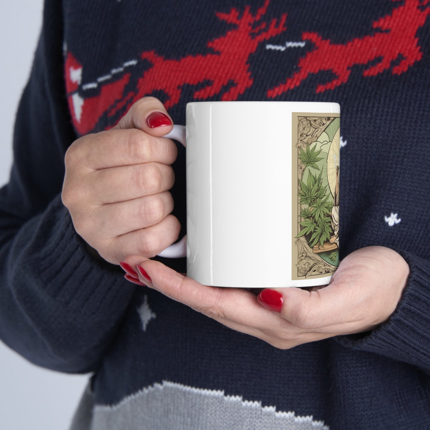 Ceramic Mug 11 Oz. Cannabis Enthusiast Series Jesus Weed