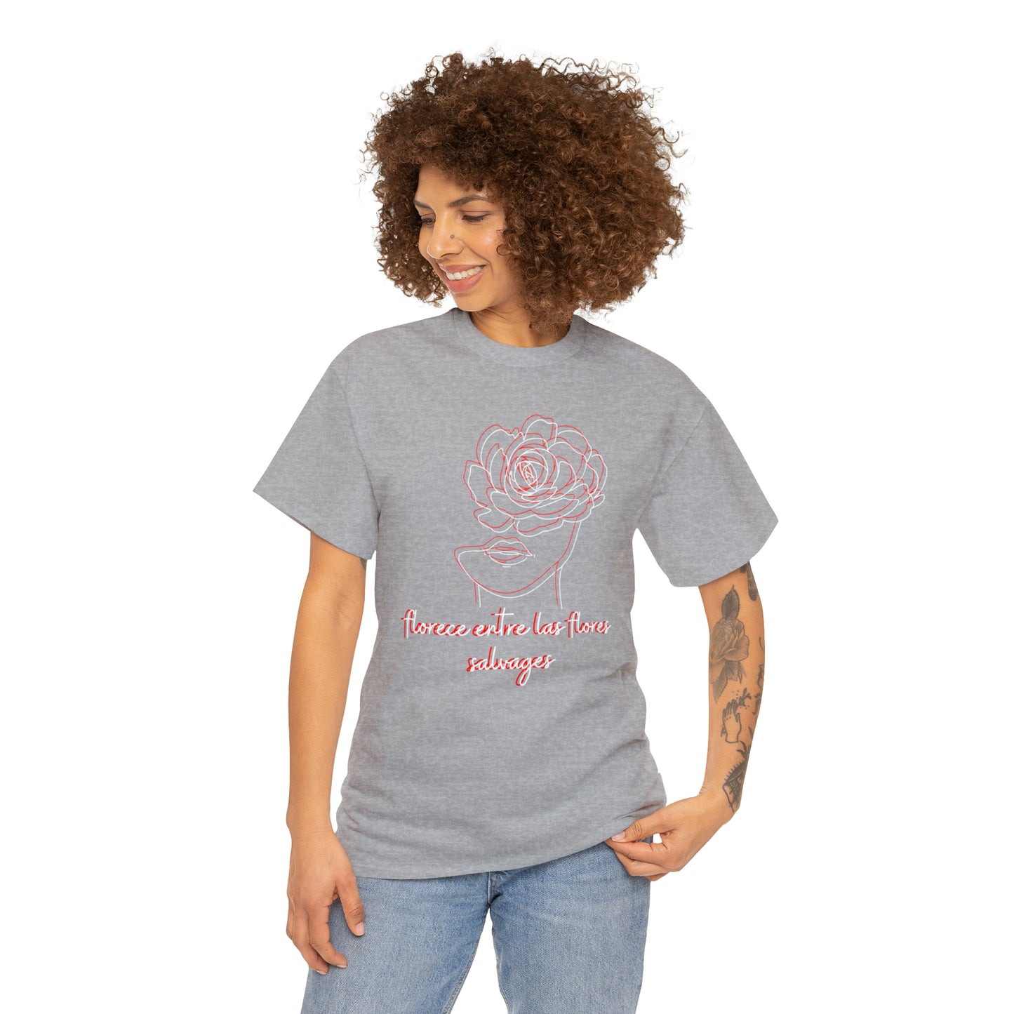 Florece Entre Flores Salvages Graphic Tshirt Unisex Heavy Cotton Tee