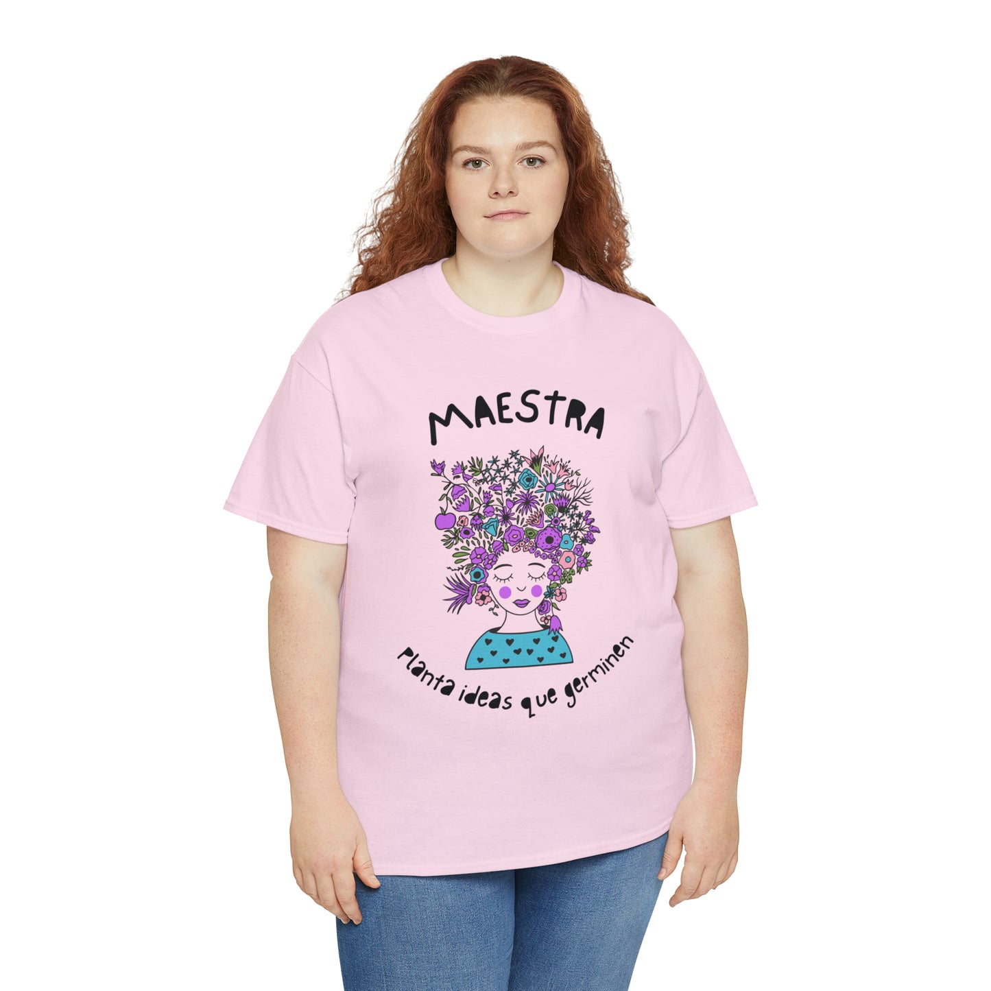 Maestra Planta Ideas Que Germinen Graphic Tshirt Unisex Heavy Cotton Tee