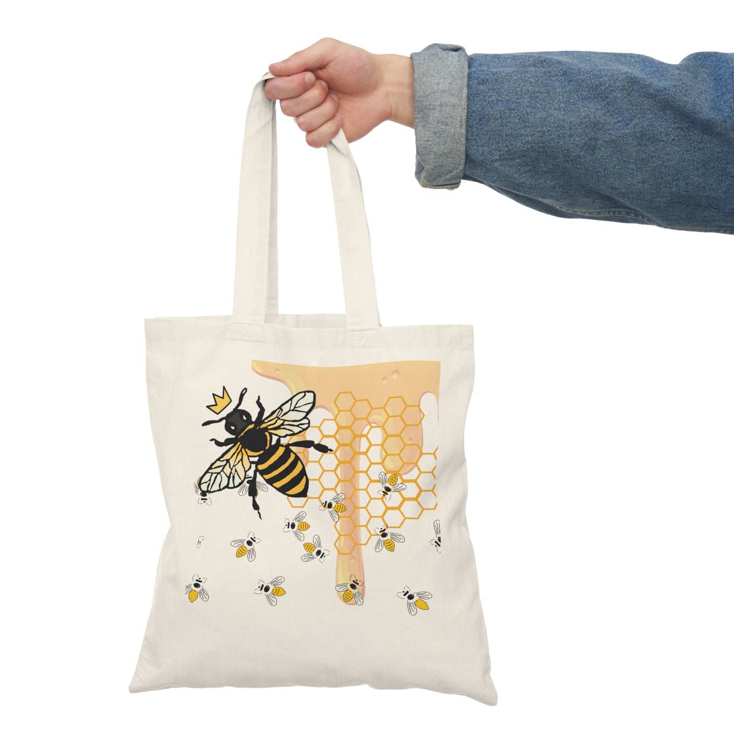 Queen Bee Natural Tote Bag