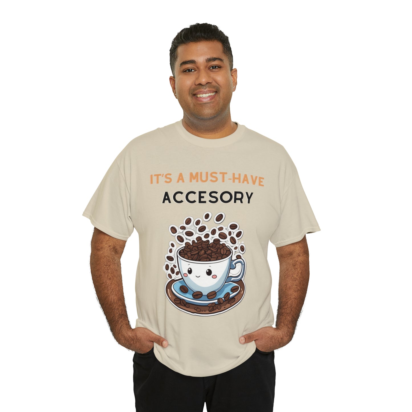 Unisex Heavy Cotton Tee Coffee Must-Have Accesory