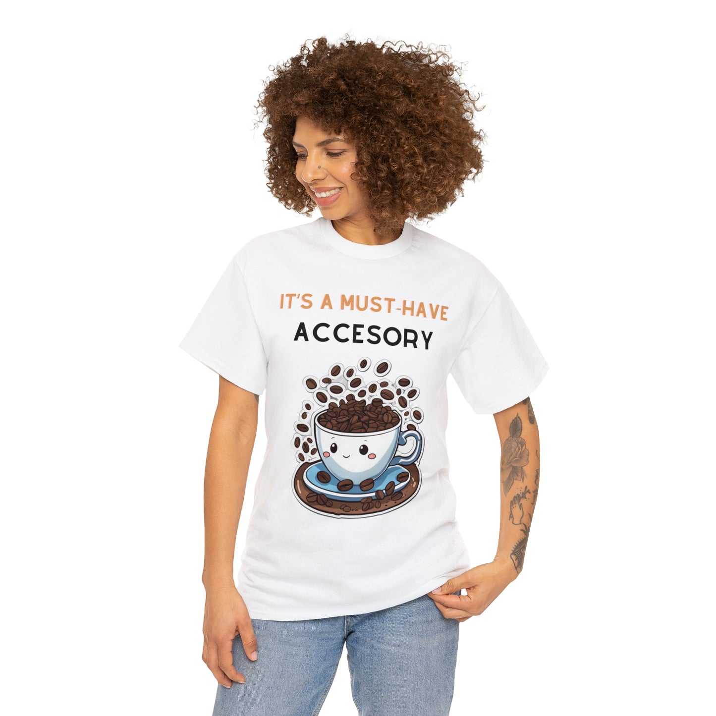Unisex Heavy Cotton Tee Coffee Must-Have Accesory
