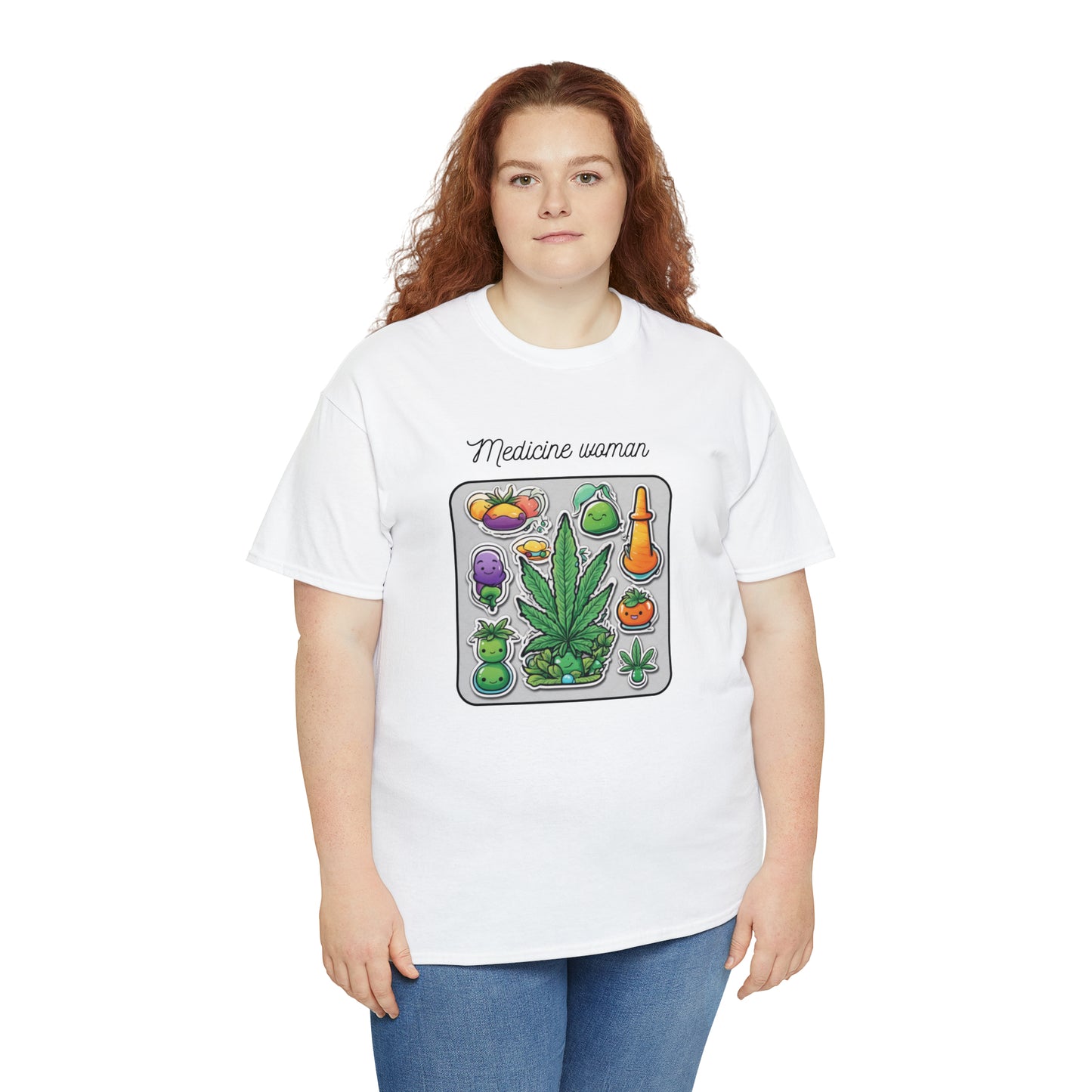 Unisex Heavy Cotton Tee Cannabis Enthusiast Medicine Woman Series No. 9