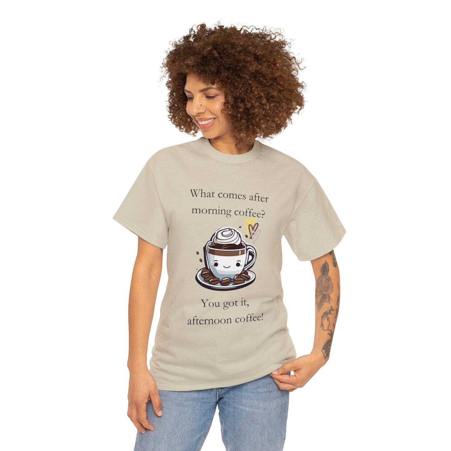Unisex Heavy Cotton Tee Afternoon Coffee