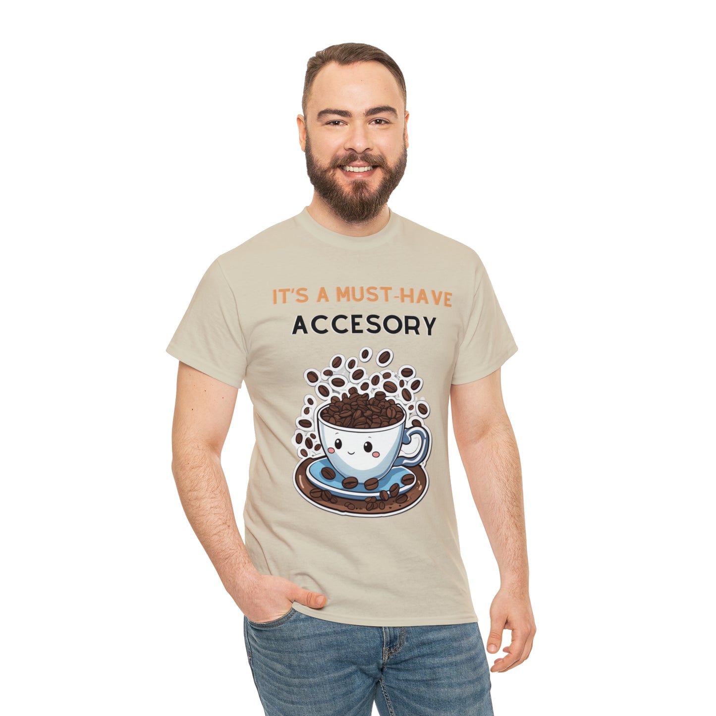 Unisex Heavy Cotton Tee Coffee Must-Have Accesory
