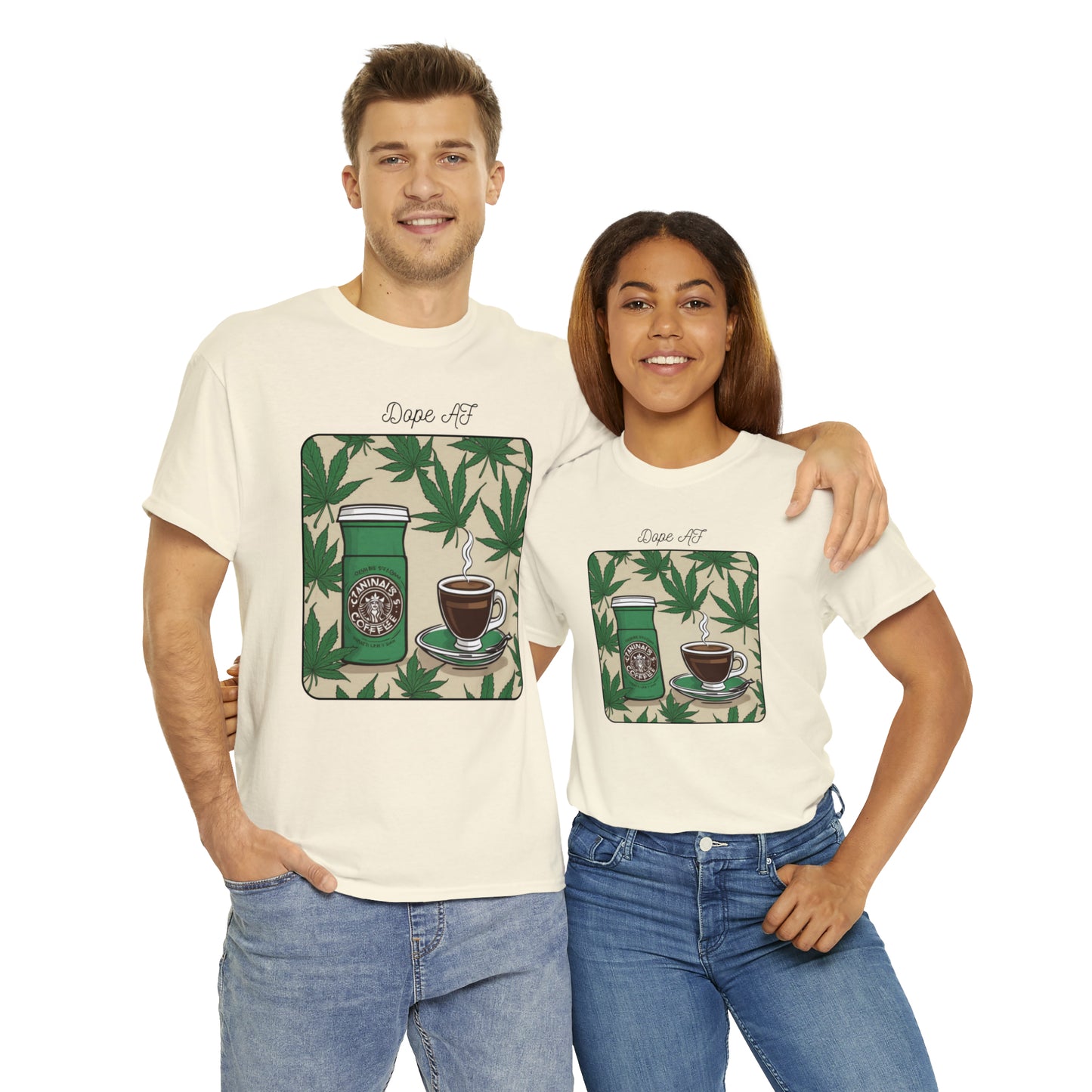 Unisex Heavy Cotton Tee Cannabis Enthusiast Series Dope AF