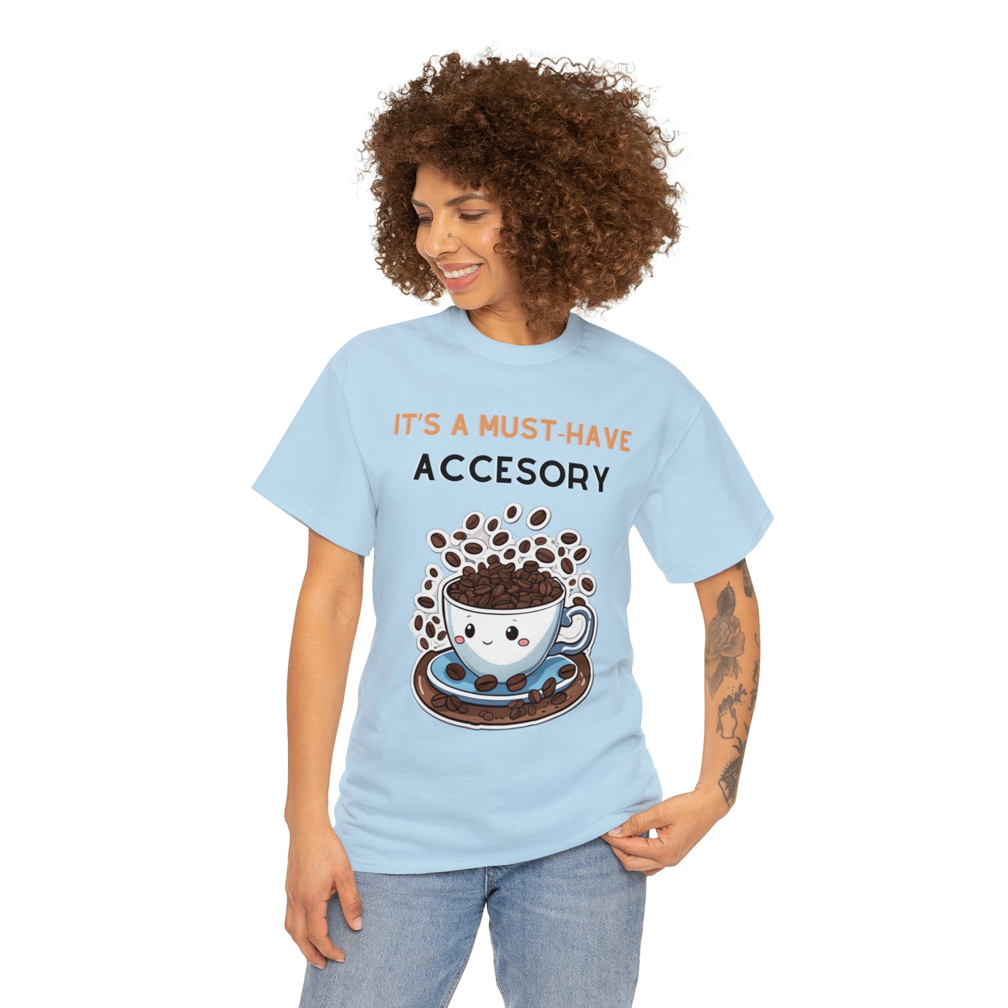 Unisex Heavy Cotton Tee Coffee Must-Have Accesory