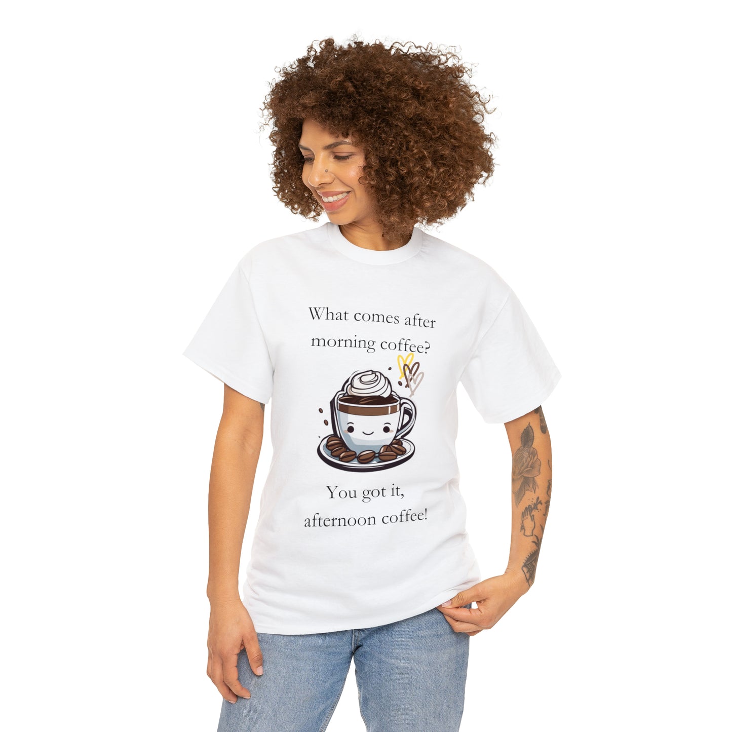 Unisex Heavy Cotton Tee Afternoon Coffee
