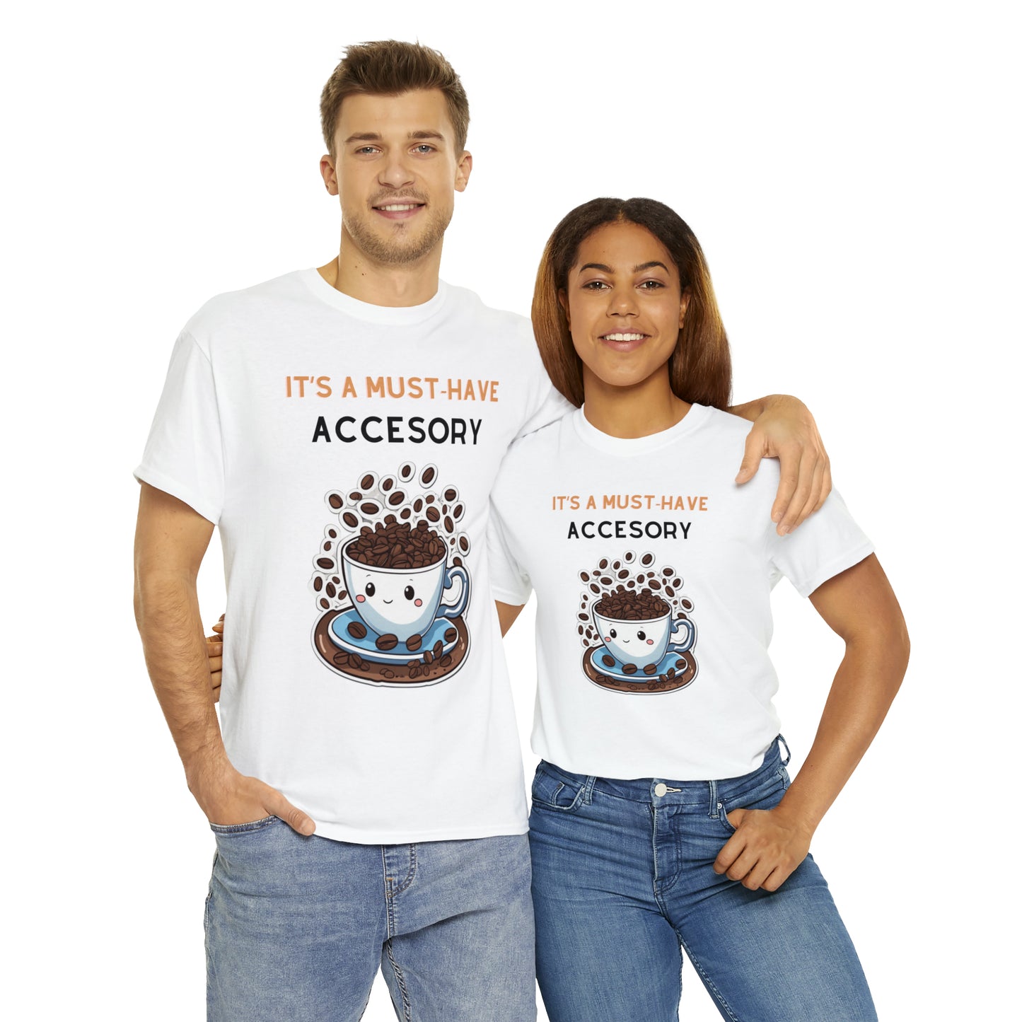 Unisex Heavy Cotton Tee Coffee Must-Have Accesory