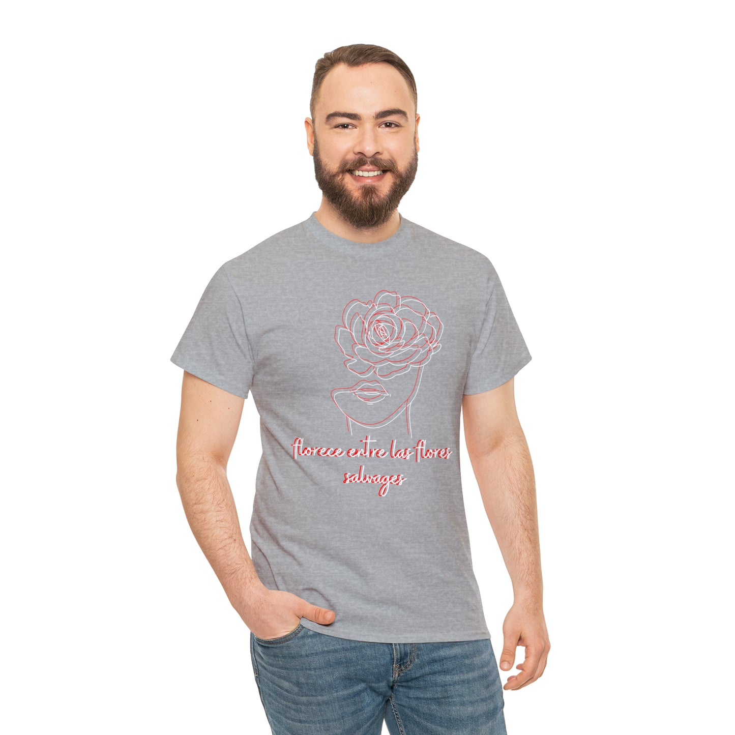 Florece Entre Flores Salvages Graphic Tshirt Unisex Heavy Cotton Tee